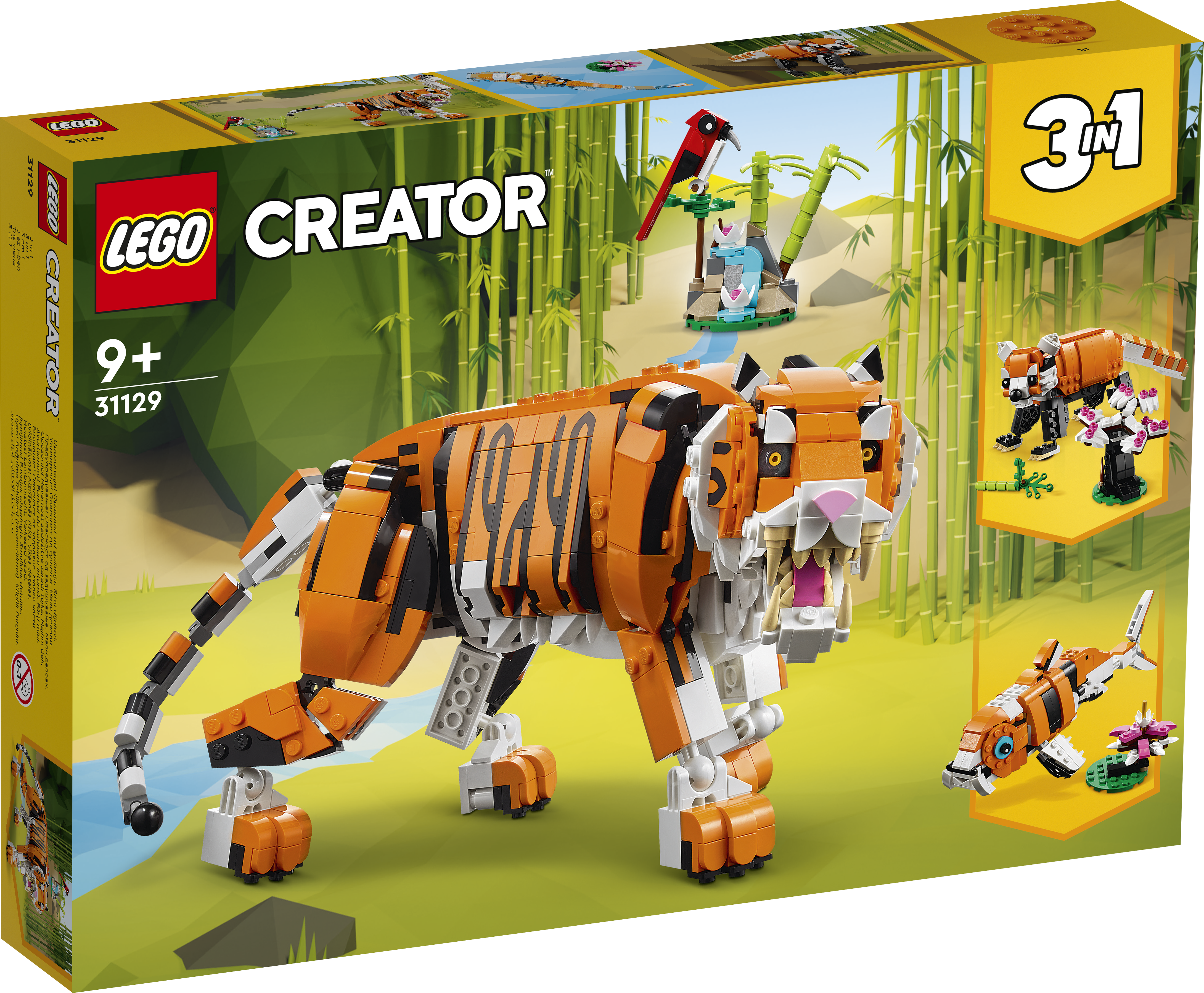 Vähemalt 9-aastased kirglikud loomasõbrad saavad etendada vahvaid lugusid selle ägeda LEGO Creator 3in1 komplektiga Suursugune tiiger! The post LEGO Creator Suu