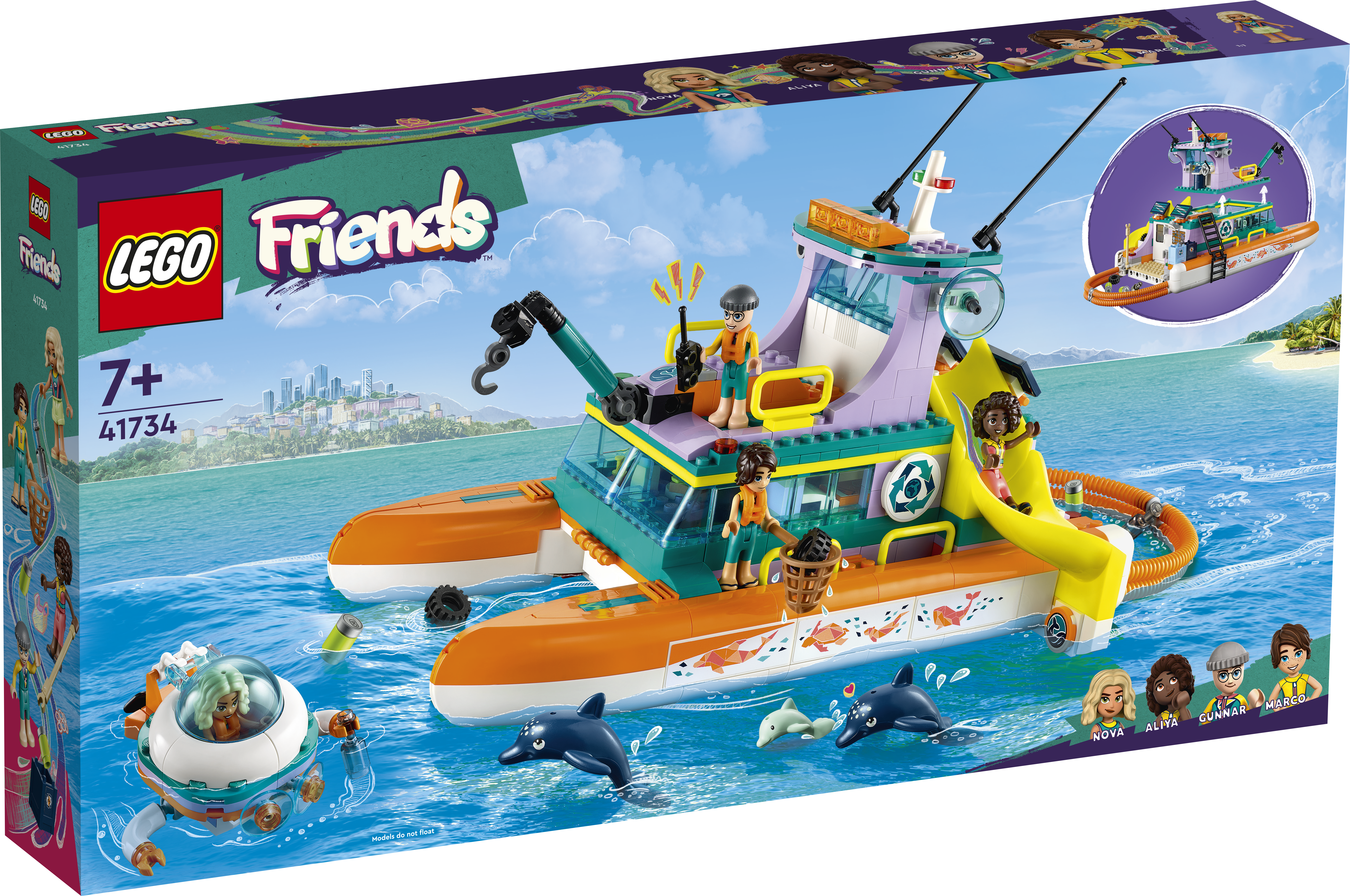 Lapsed, kes armastavad loodust, saavad komplektiga LEGO Friends Merepääste paat (41734) ehitades ja mängides kujutleda Heartlake’i linna ranniku koristamist
The