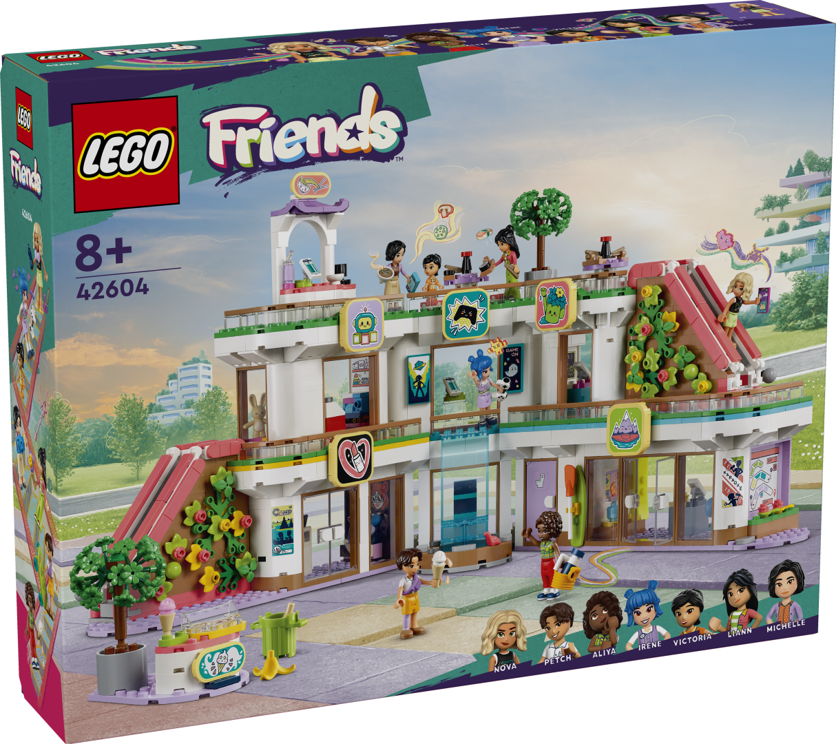 Loo fantaasiarikas ostumäng LEGO Friendsi Heartlakeʼi linna ostukeskuse (42604) mängukomplektiga The post LEGO Friends Heartlake’I Linna kaubanduskeskus appeare