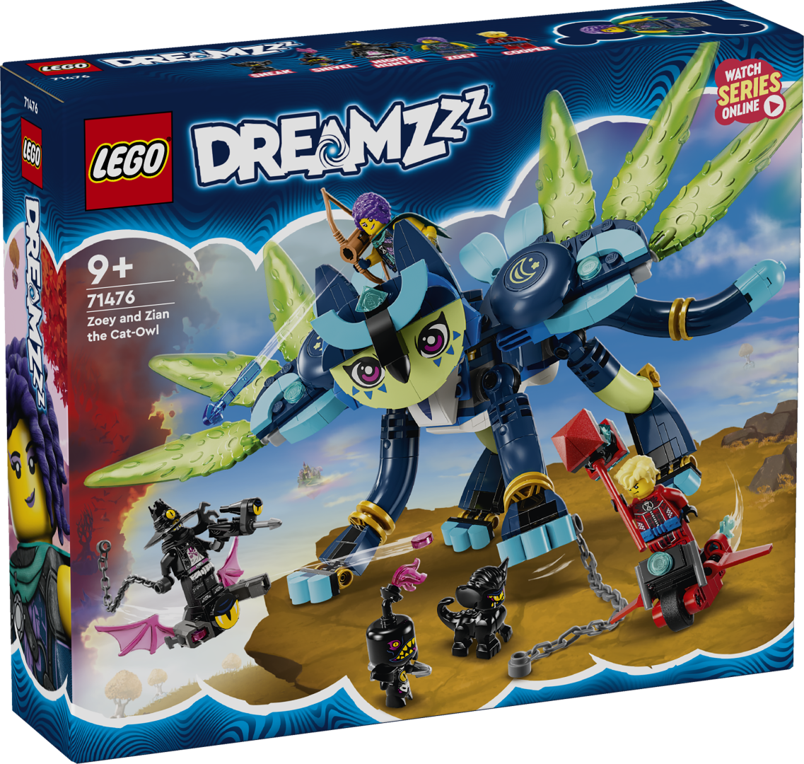 Päästa valla kujutlusvõime selle LEGO DREAMZzz Zoey ja kass-öökull Ziani (71476) ehituskomplektiga. The post LEGO DREAMZZZ Zoey Ja kass-öökull Zian appeared fir