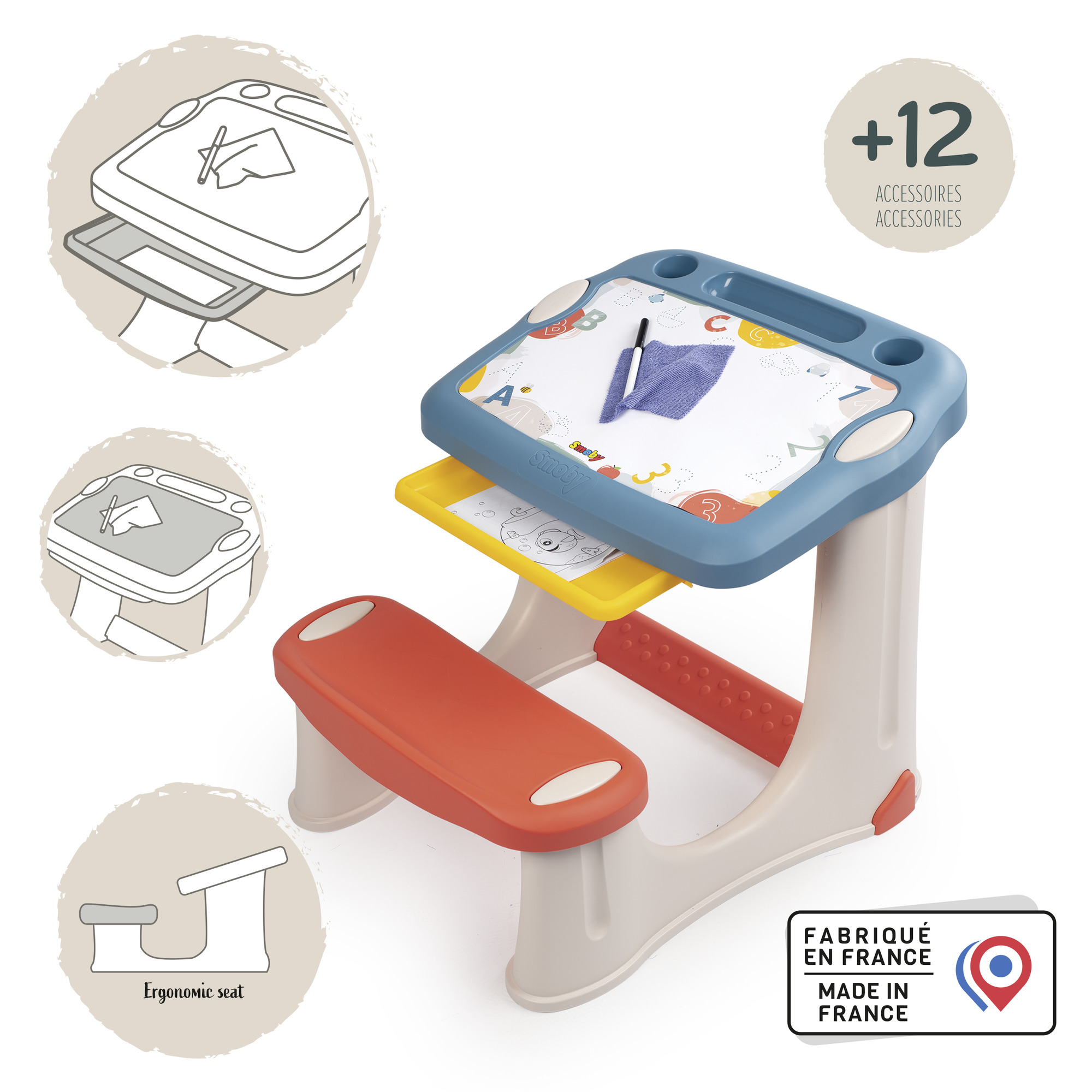 Smoby Kirjutuslaud kaks ühes värviline 3 Smoby Kirjutuslaud kaks ühes värviline - Image 3