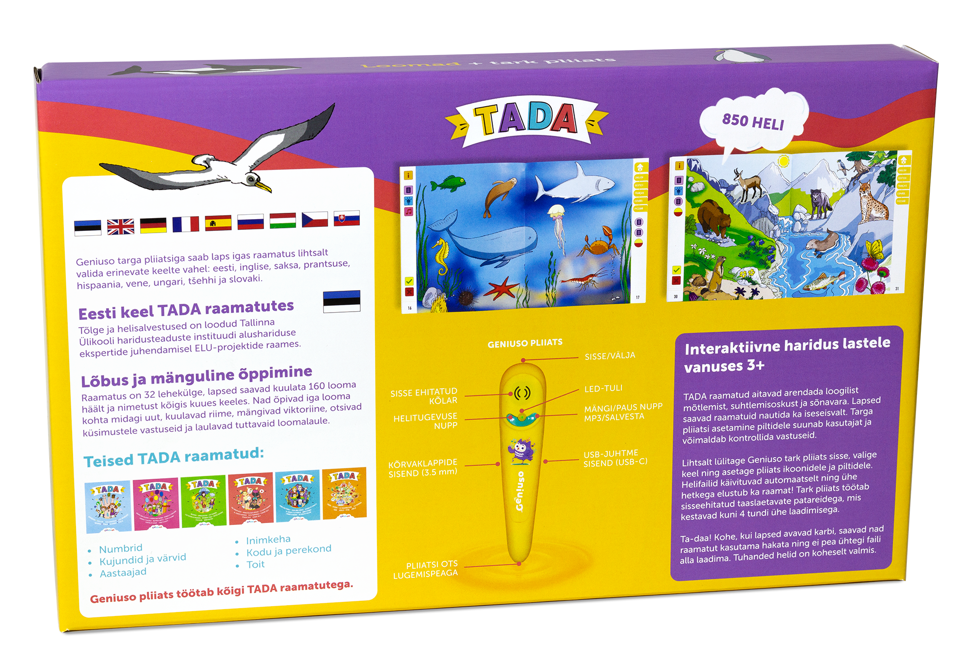 Geniuso TADA rääkiva raamatu stardikomplekt: pliiats ja loomade teema 4 Geniuso TADA rääkiva raamatu stardikomplekt: pliiats ja loomade teema - Image 4