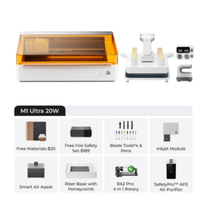 xTool M1 Ultra 20W neli-ühes meisterdamismasina ülim komplekt