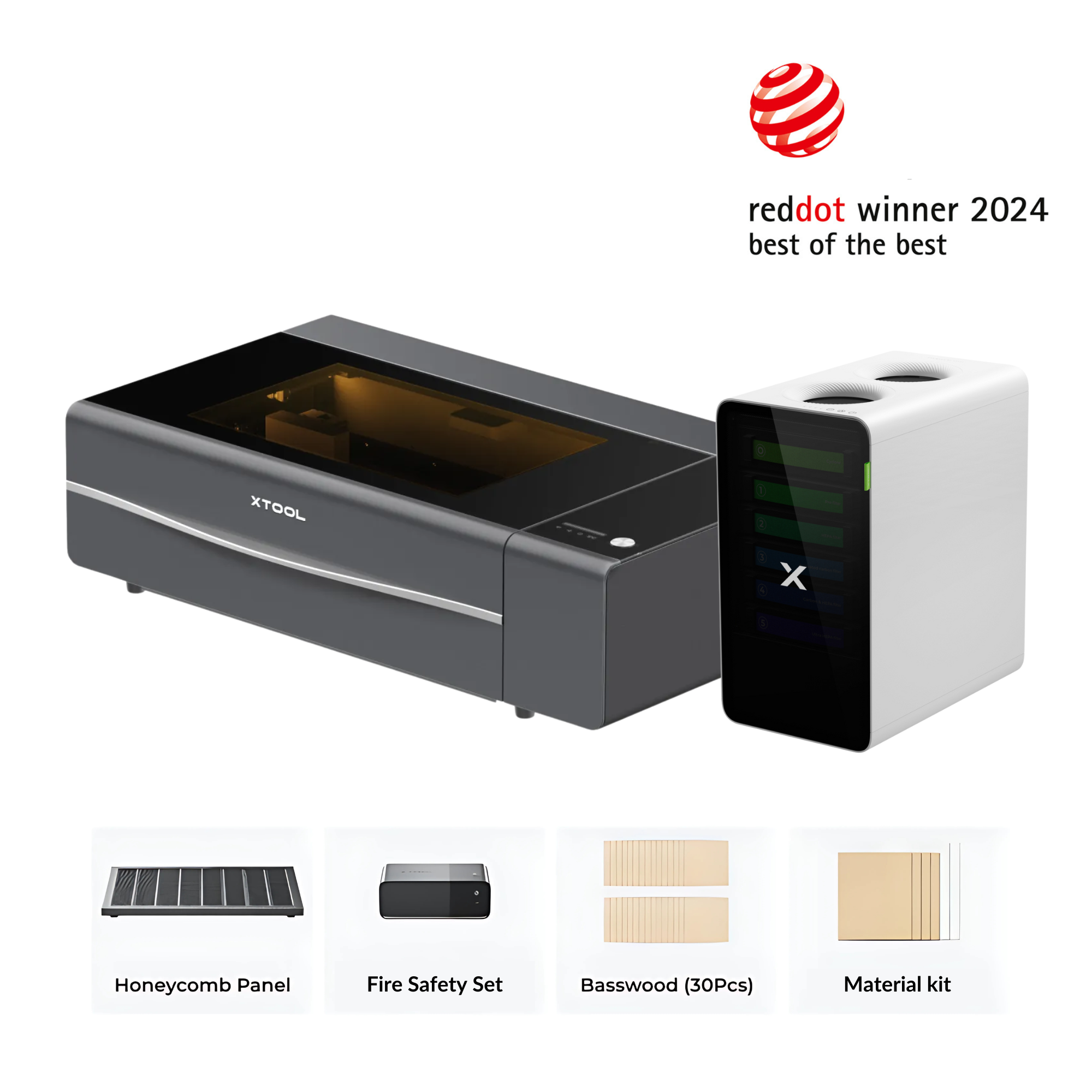 xTool P2S 55W töölaua CO2 laserlõikuri hariduskomplekt 1 xTool P2S 55W töölaua CO2 laserlõikuri hariduskomplekt