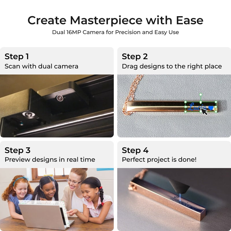 xTool P2S 55W töölaua CO2 laserlõikuri hariduskomplekt 4 xTool P2S 55W töölaua CO2 laserlõikuri hariduskomplekt - Image 4