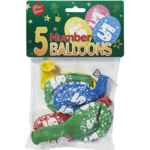 Bini number 5 pildiga õhupallid, 5 tk