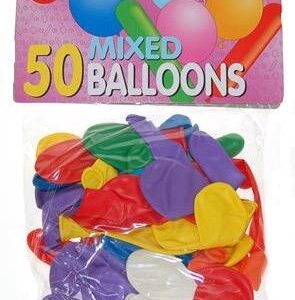 Bini segavärvi õhupallid, 50 tk