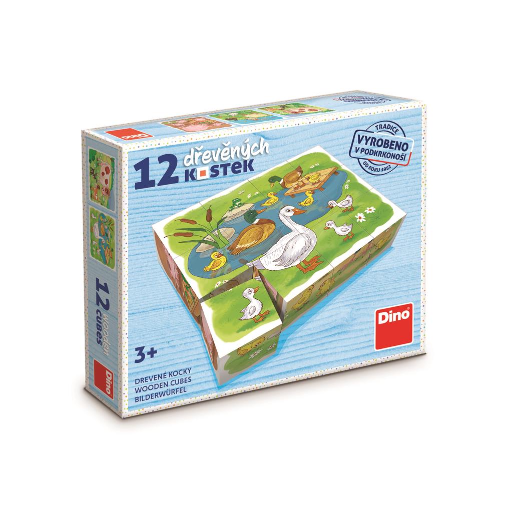 Dino klotsipusle puidust 12 tk Farmiloomad 1 Dino klotsipusle puidust 12 tk Farmiloomad