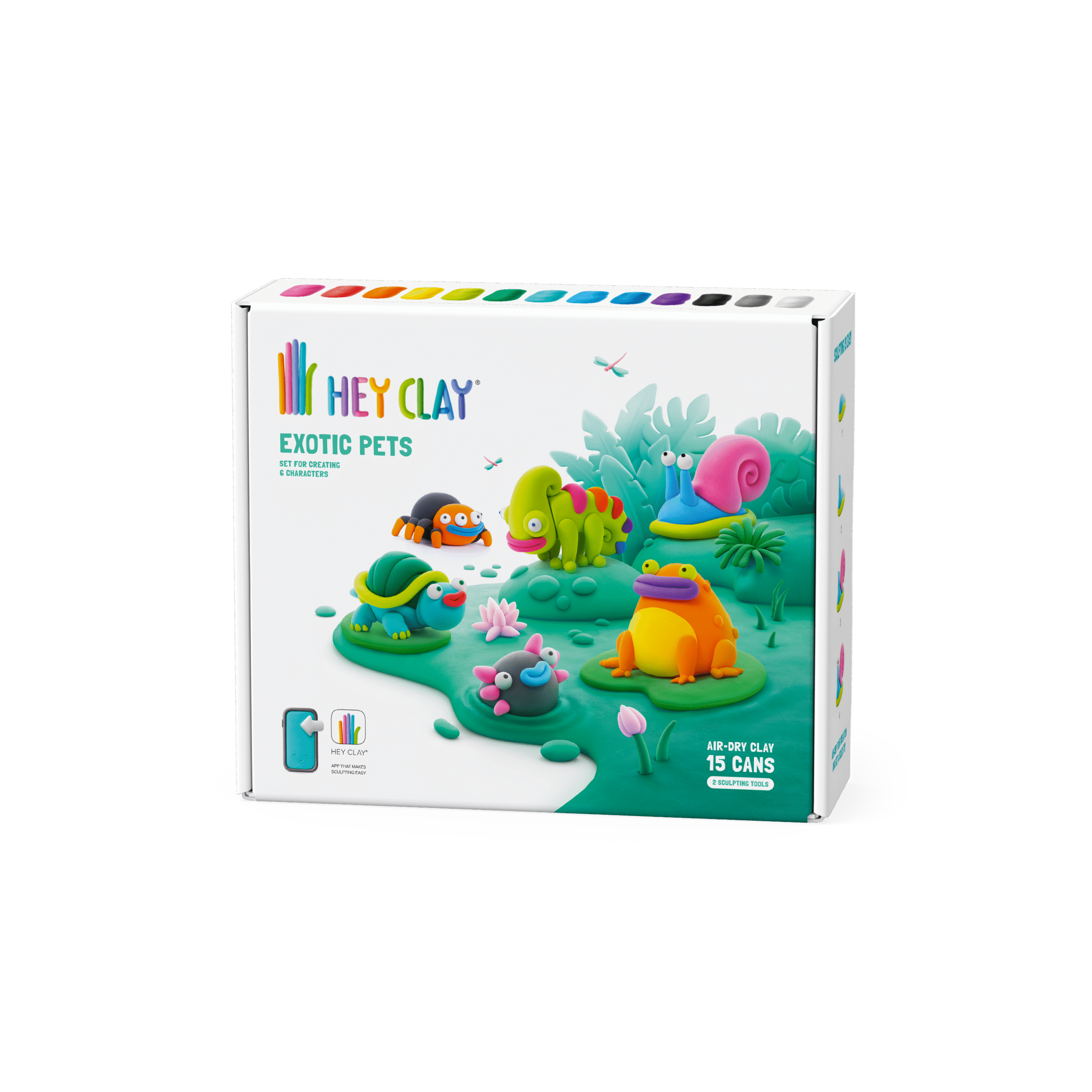 HEY CLAY voolimismass 15 tk: eksootilised loomad 1 HEY CLAY voolimismass 15 tk: eksootilised loomad