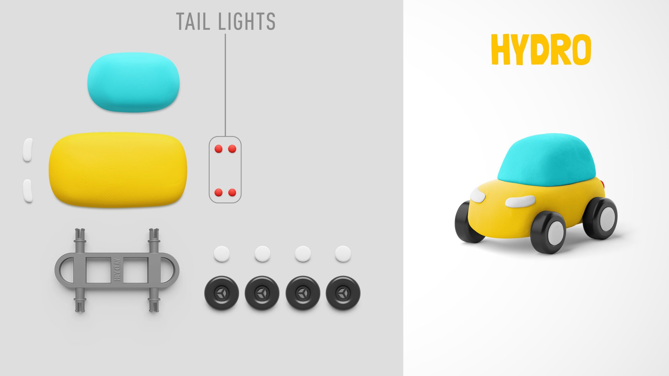 HEY CLAY voolimismass Öko autod ratastega 2 HEY CLAY voolimismass Öko autod ratastega - Image 2