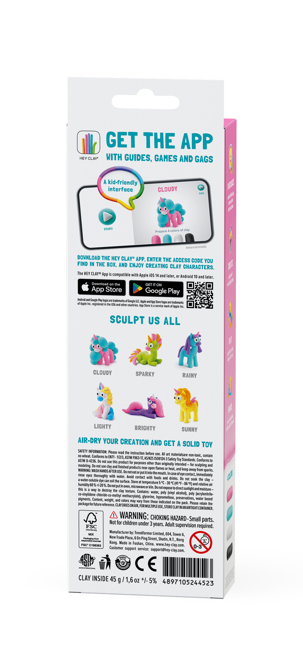 HEY CLAY voolimismass Ükssarvik Pilveke 3 tk 3 HEY CLAY voolimismass Ükssarvik Pilveke 3 tk - Image 3