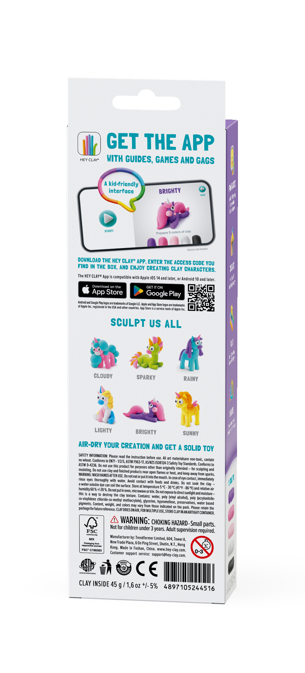 HEY CLAY voolimismass Ükssarvik Rõõmuke 3tk 3 HEY CLAY voolimismass Ükssarvik Rõõmuke 3tk - Image 3