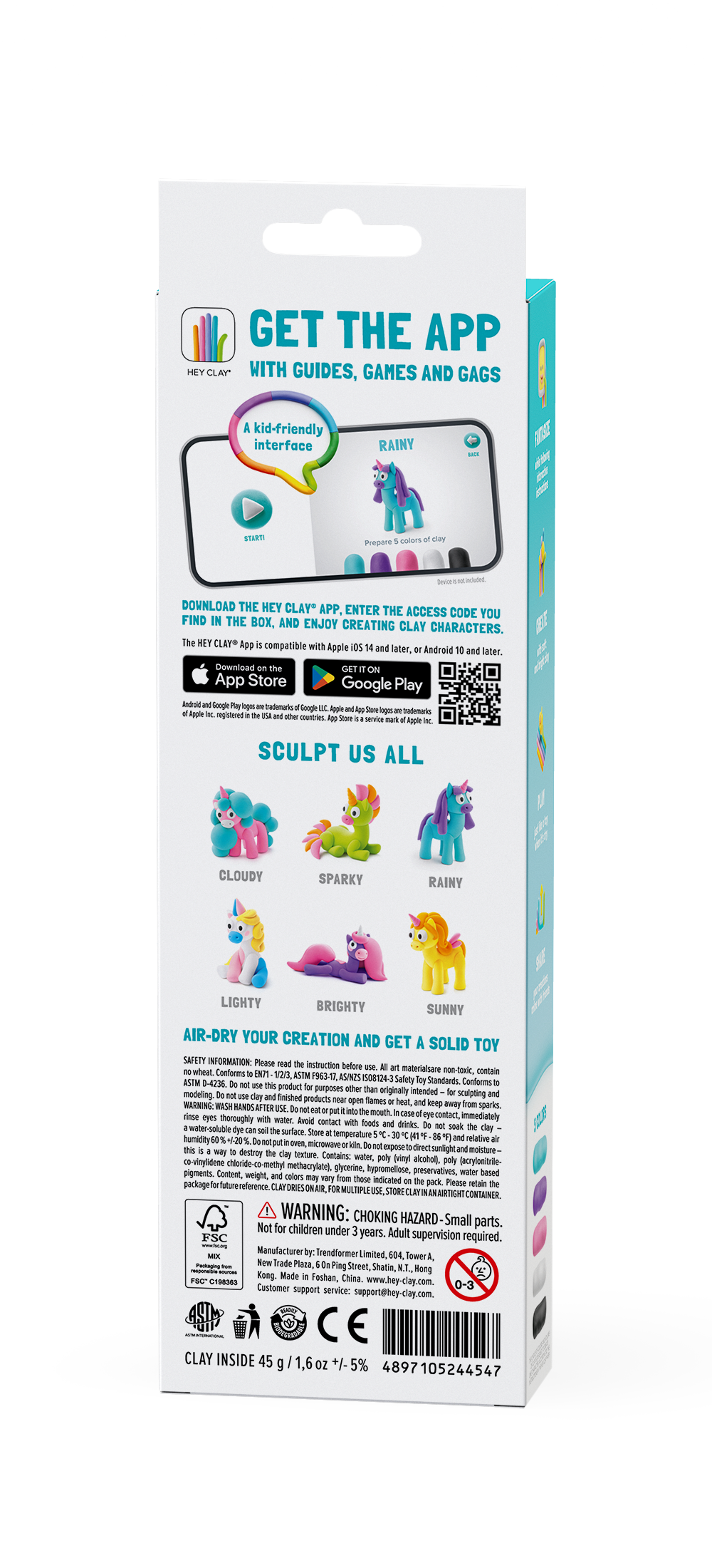 HEY CLAY voolimismass Ükssarvik Vihmake 3 tk 3 HEY CLAY voolimismass Ükssarvik Vihmake 3 tk - Image 3