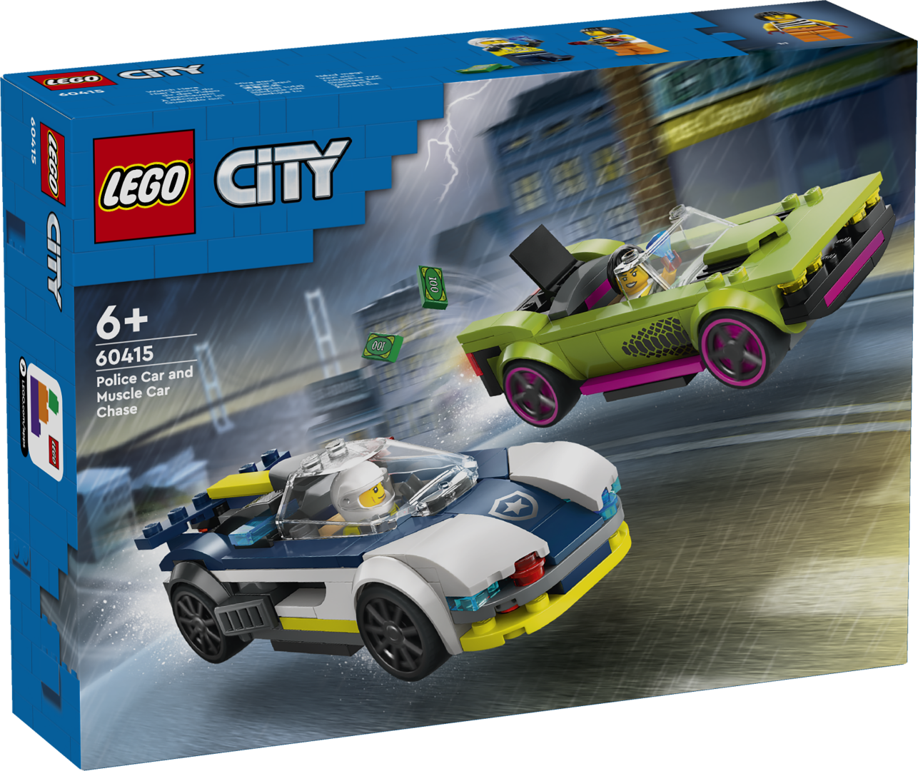 LEGO City Politseiauto ja muskelauto tagaajamine 1 LEGO City Politseiauto ja muskelauto tagaajamine