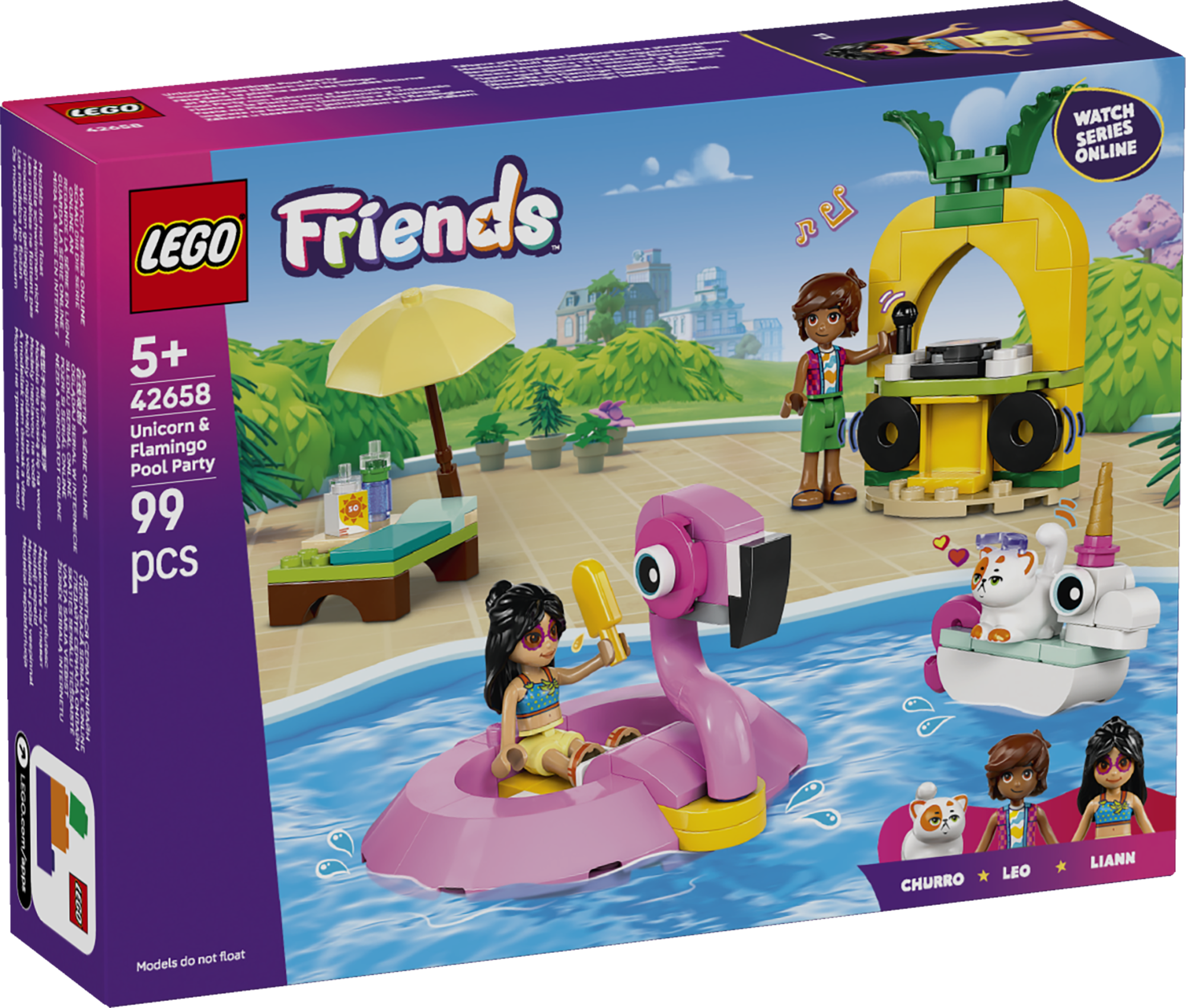 LEGO Friends Ükssarviku ja flamingo basseinipidu 1 LEGO Friends Ükssarviku ja flamingo basseinipidu
