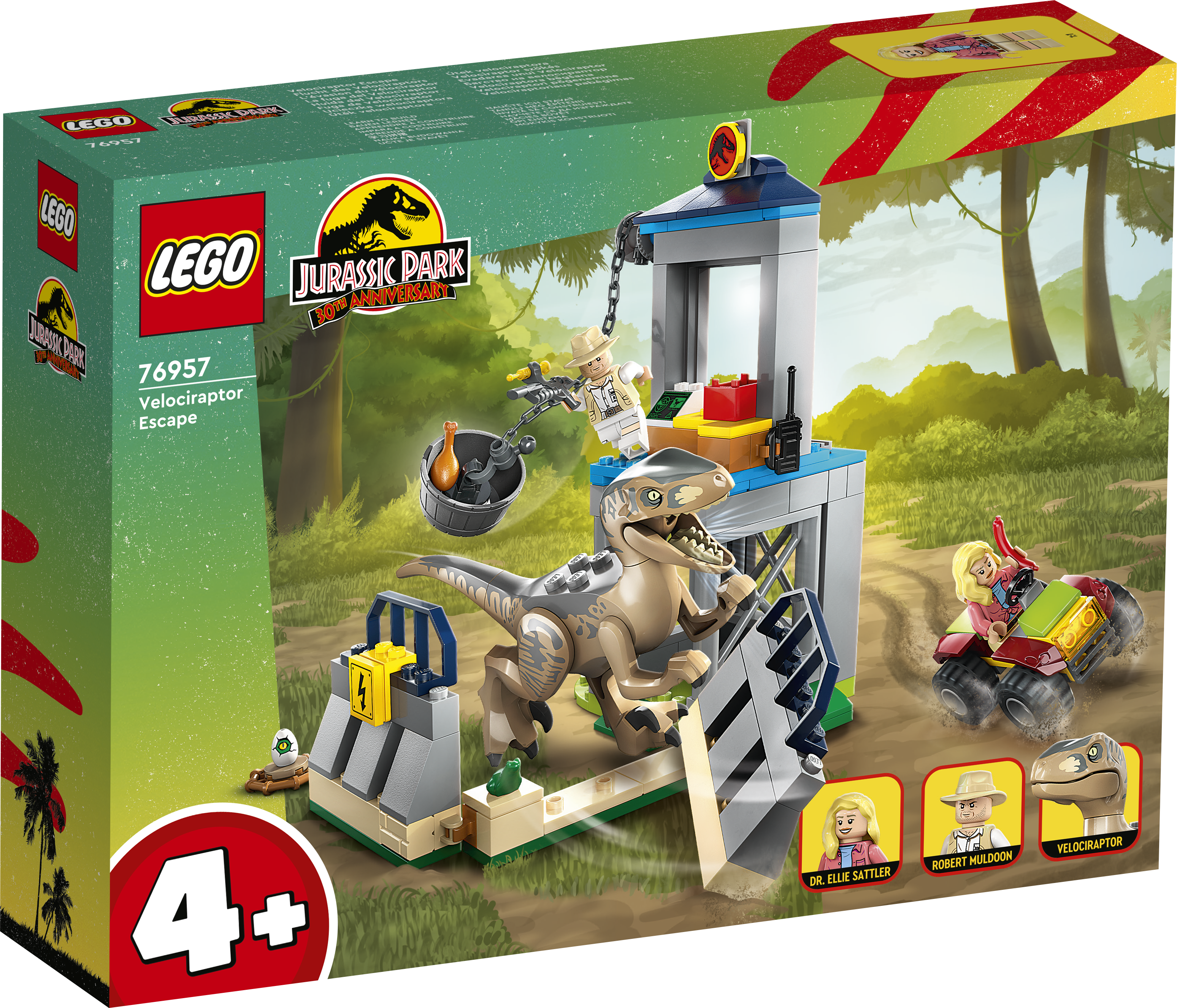 LEGO Jurassic World Velociraptori põgenemine
