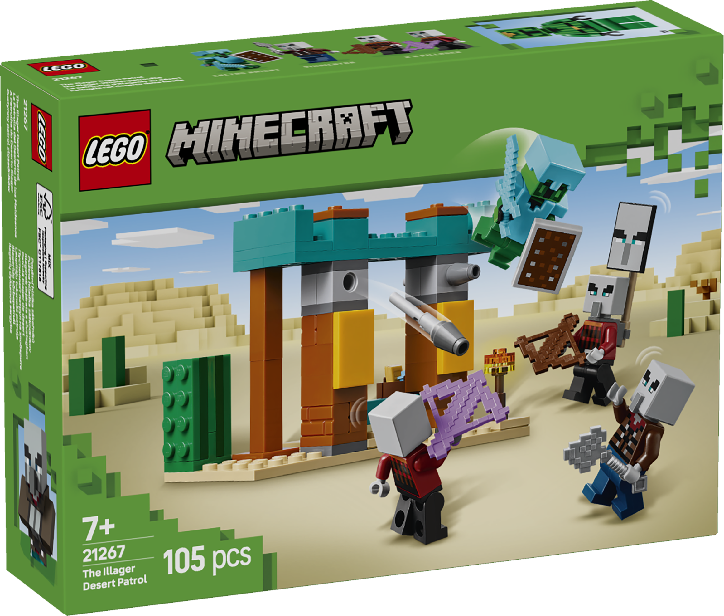 LEGO Minecraft Illageride kõrbepatrull 1 LEGO Minecraft Illageride kõrbepatrull