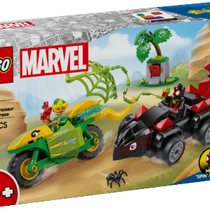 LEGO Spidey Spini ja Electro dinosaurusesõidukite tagaajamine