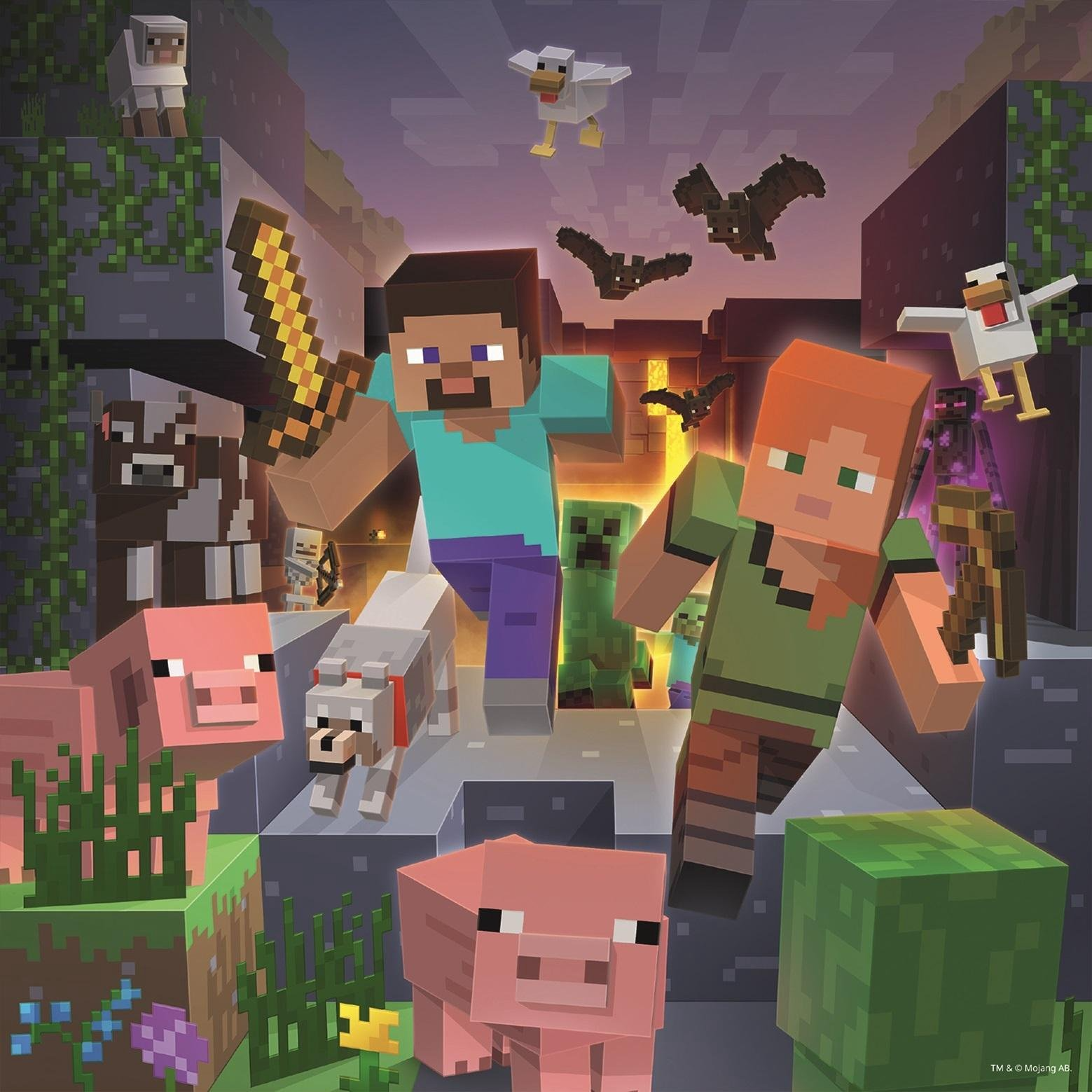 Ravenburgeri pusle 3x49 tk Minecraft 2 Ravenburgeri pusle 3x49 tk Minecraft - Image 2