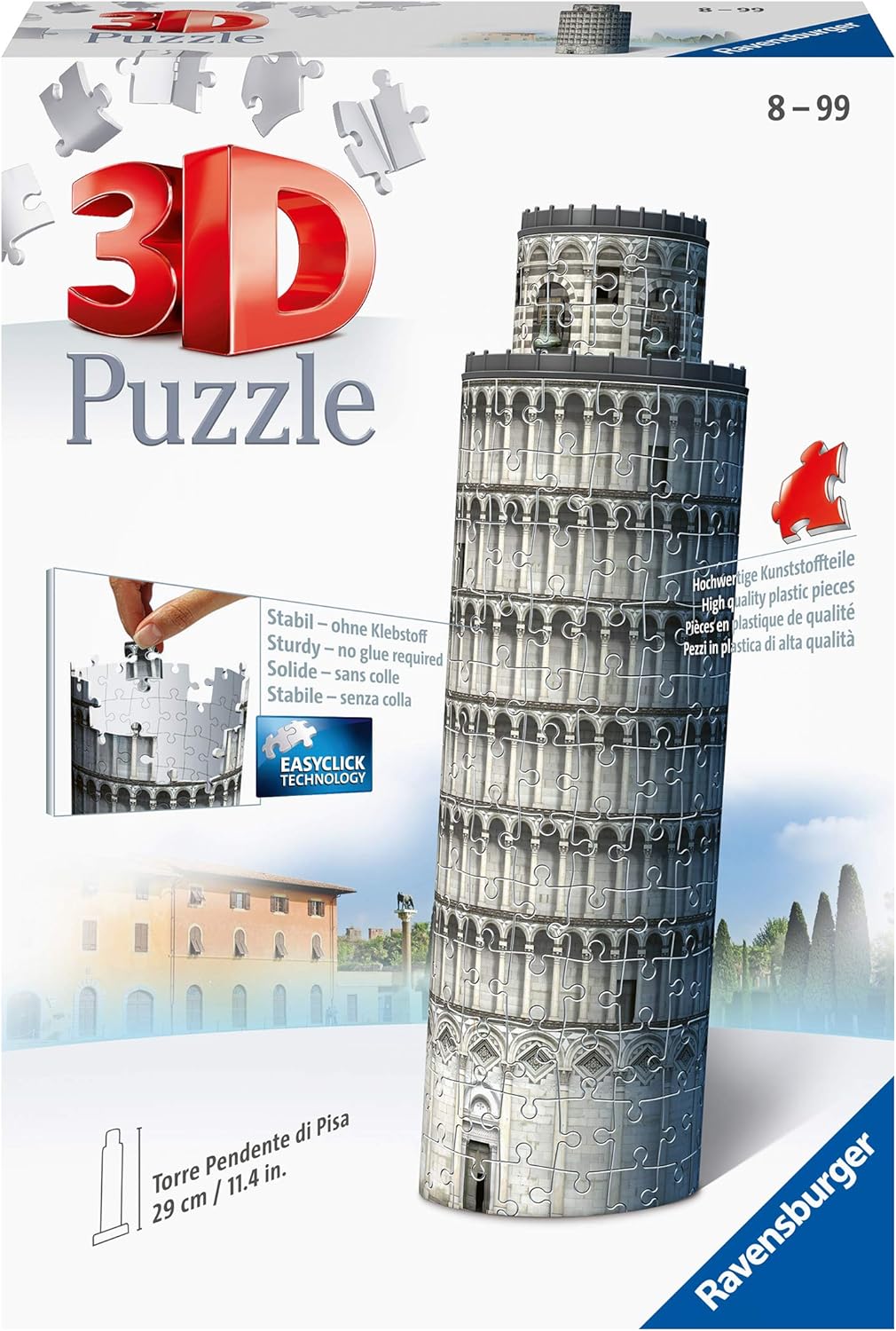 Ravensburger 3D pusle 216 tk Pisa torn 1 Ravensburger 3D pusle 216 tk Pisa torn