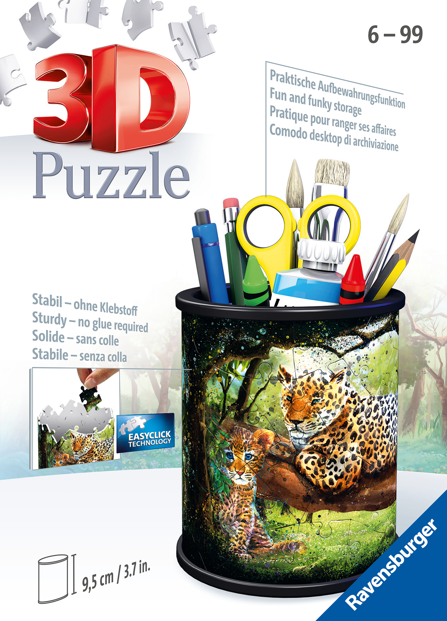 Ravensburger 3D pusle pliiatsitops Leopard 1 Ravensburger 3D pusle pliiatsitops Leopard