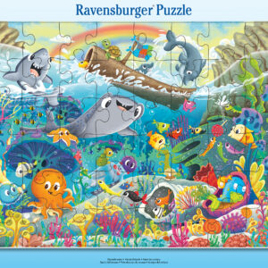 Ravensburger plaatpusle 48 tk: rõõmsad mereloomad