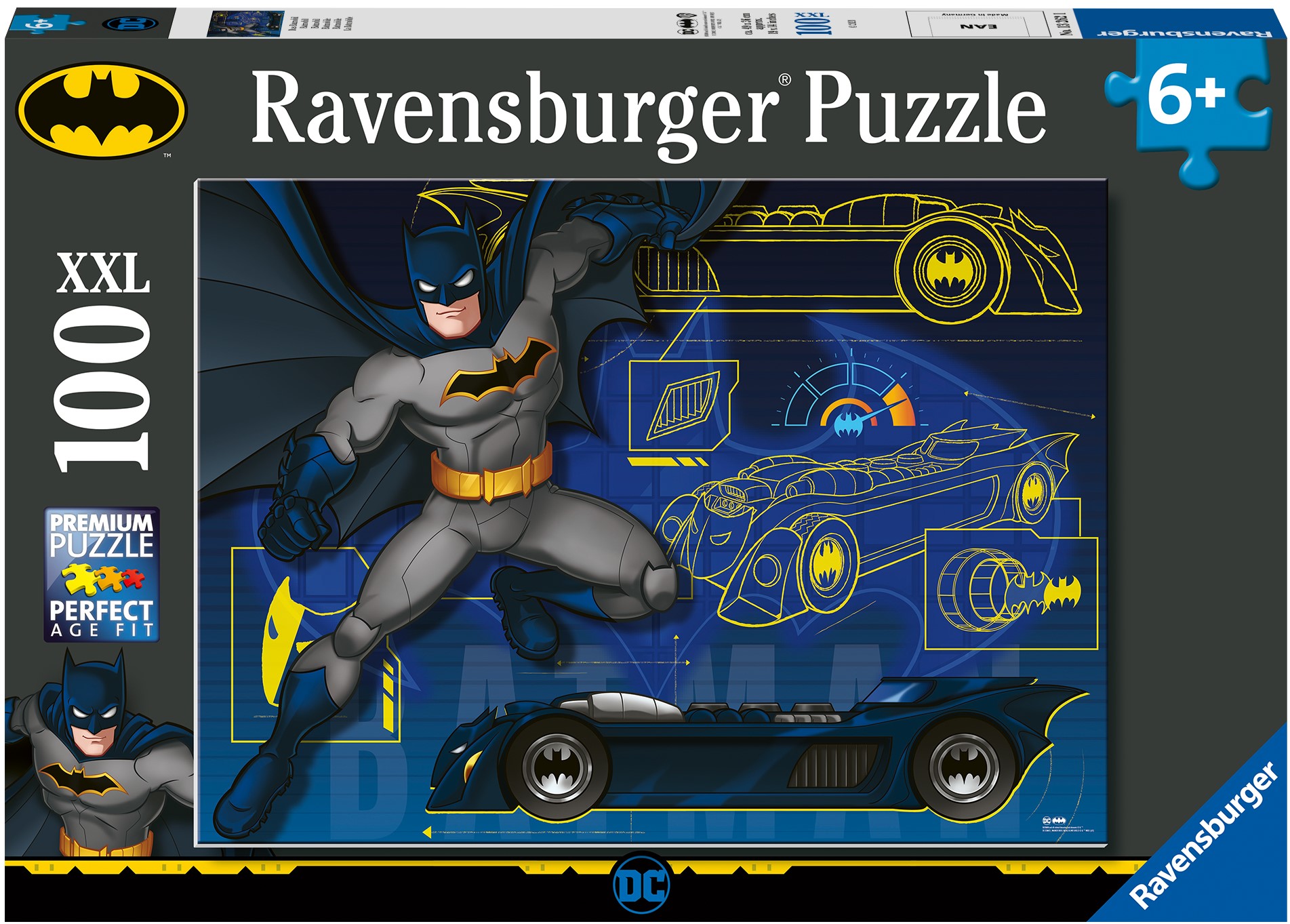 Ravensburger pusle 100 tk Batmani auto skemaatik 1 Ravensburger pusle 100 tk Batmani auto skemaatik