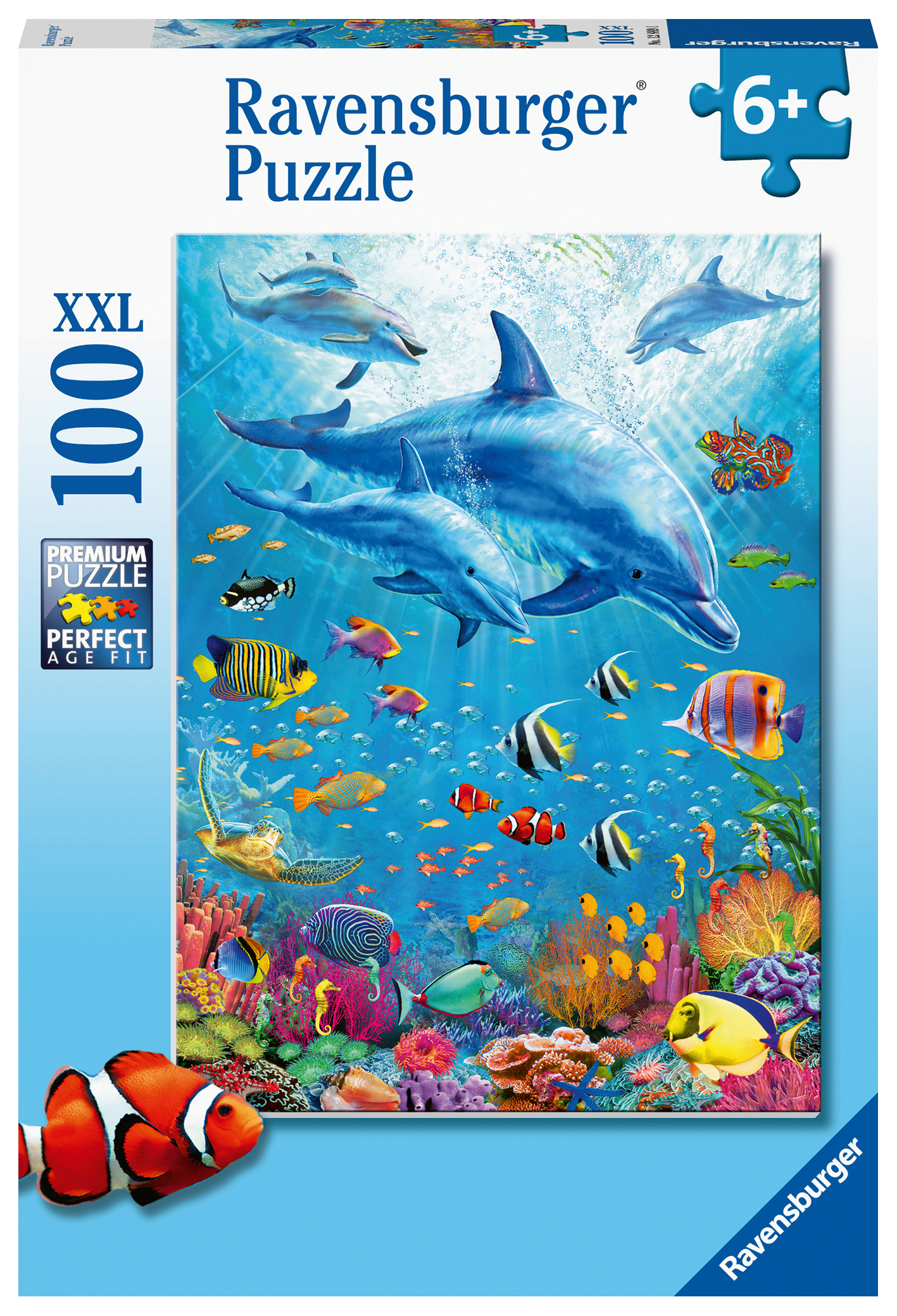 Ravensburger pusle 100 tk Delfiinid 1 Ravensburger pusle 100 tk Delfiinid
