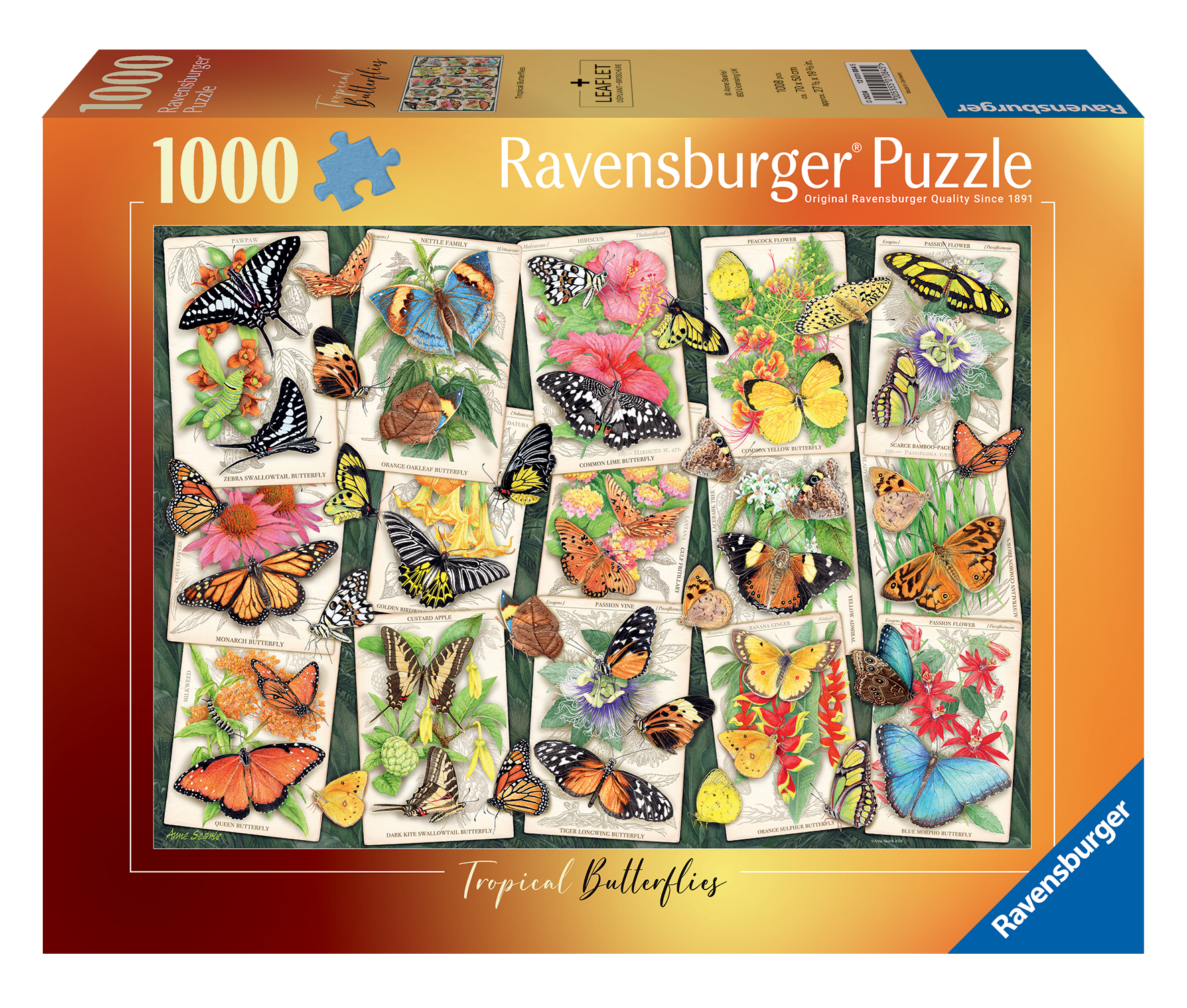 Ravensburger pusle 1000 tk Eksootilised liblikad 1 Ravensburger pusle 1000 tk Eksootilised liblikad