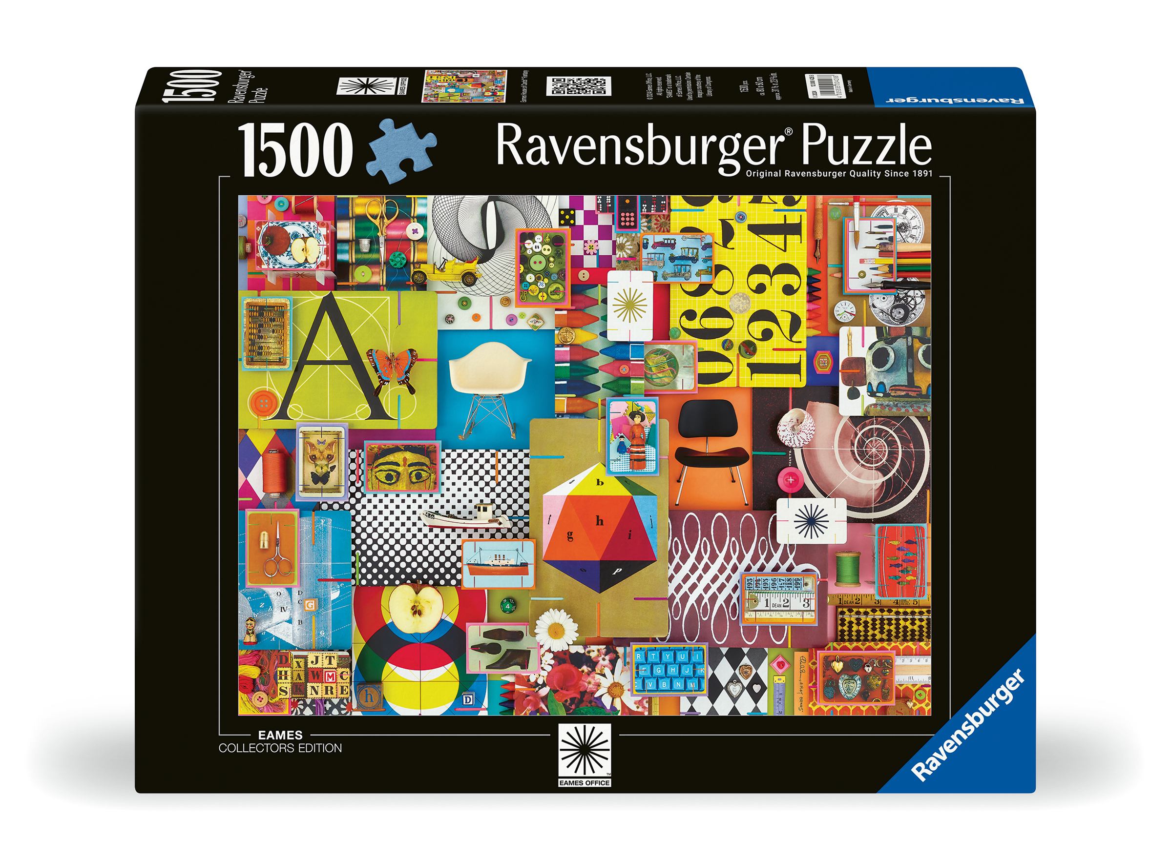 Ravensburger pusle 1500 tk Eamese variatsioonid 1 Ravensburger pusle 1500 tk Eamese variatsioonid
