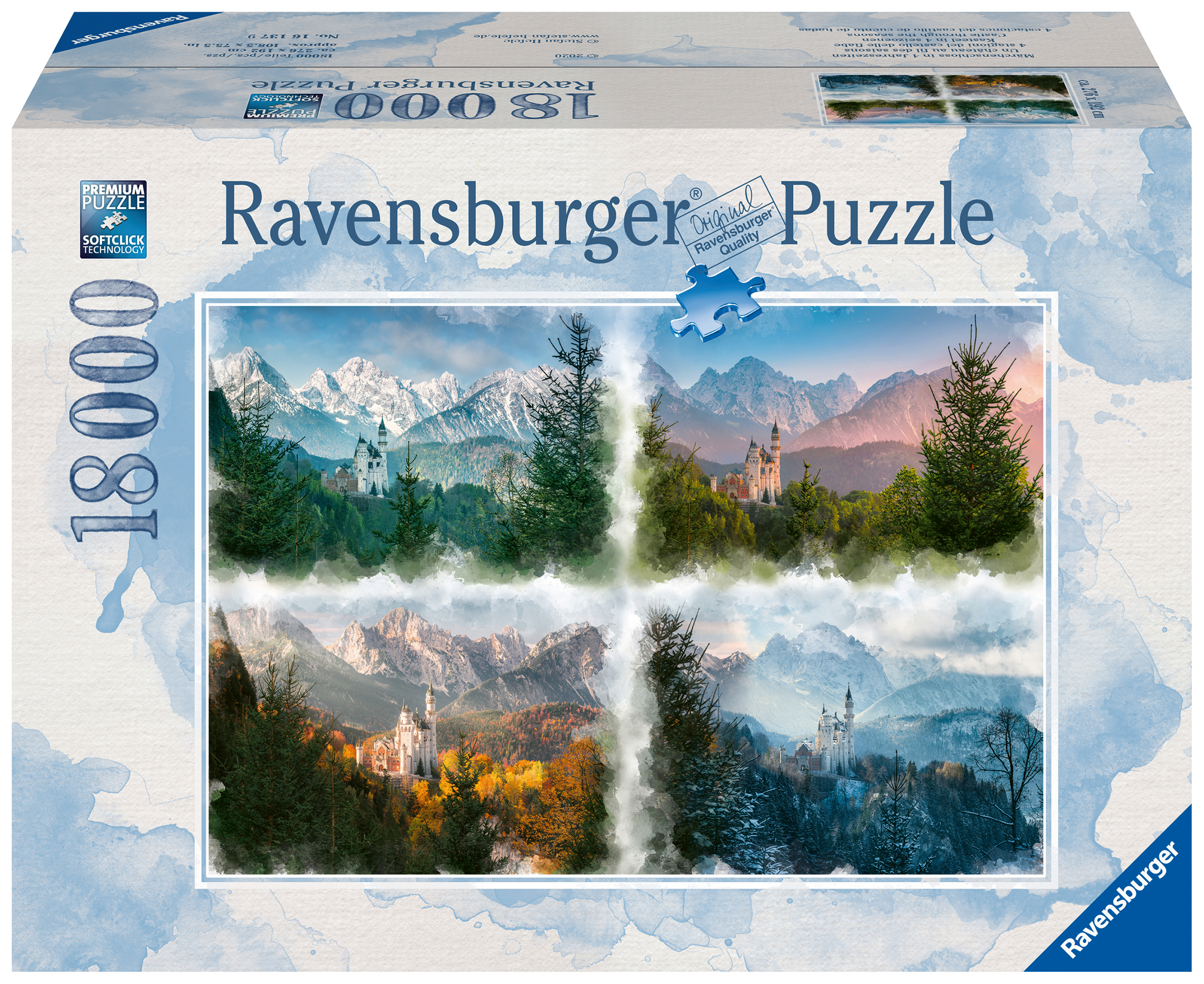 Ravensburger pusle 18000 tk Loss läbi aastaaegade