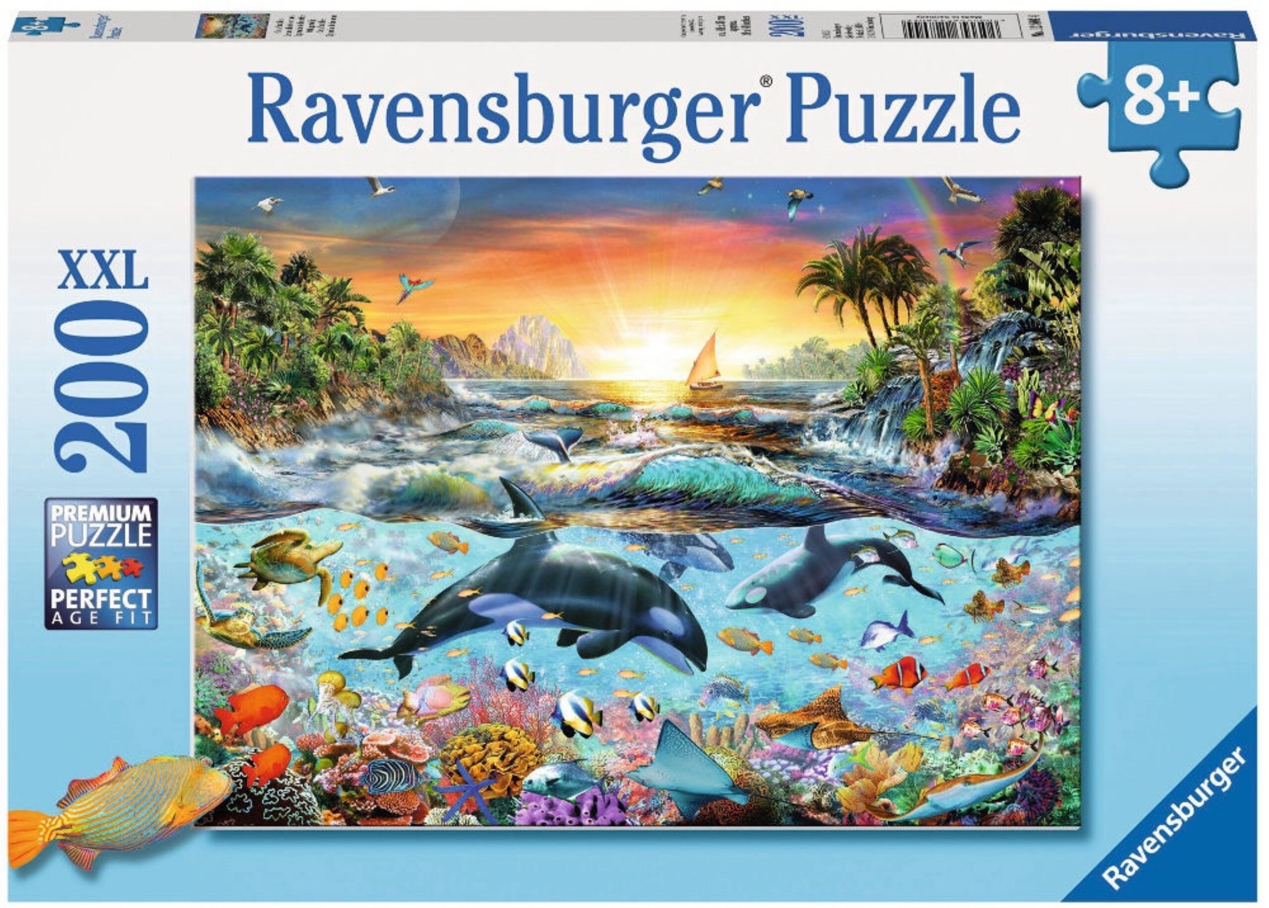 Ravensburger pusle 200 tk Delfiinid 1 Ravensburger pusle 200 tk Delfiinid