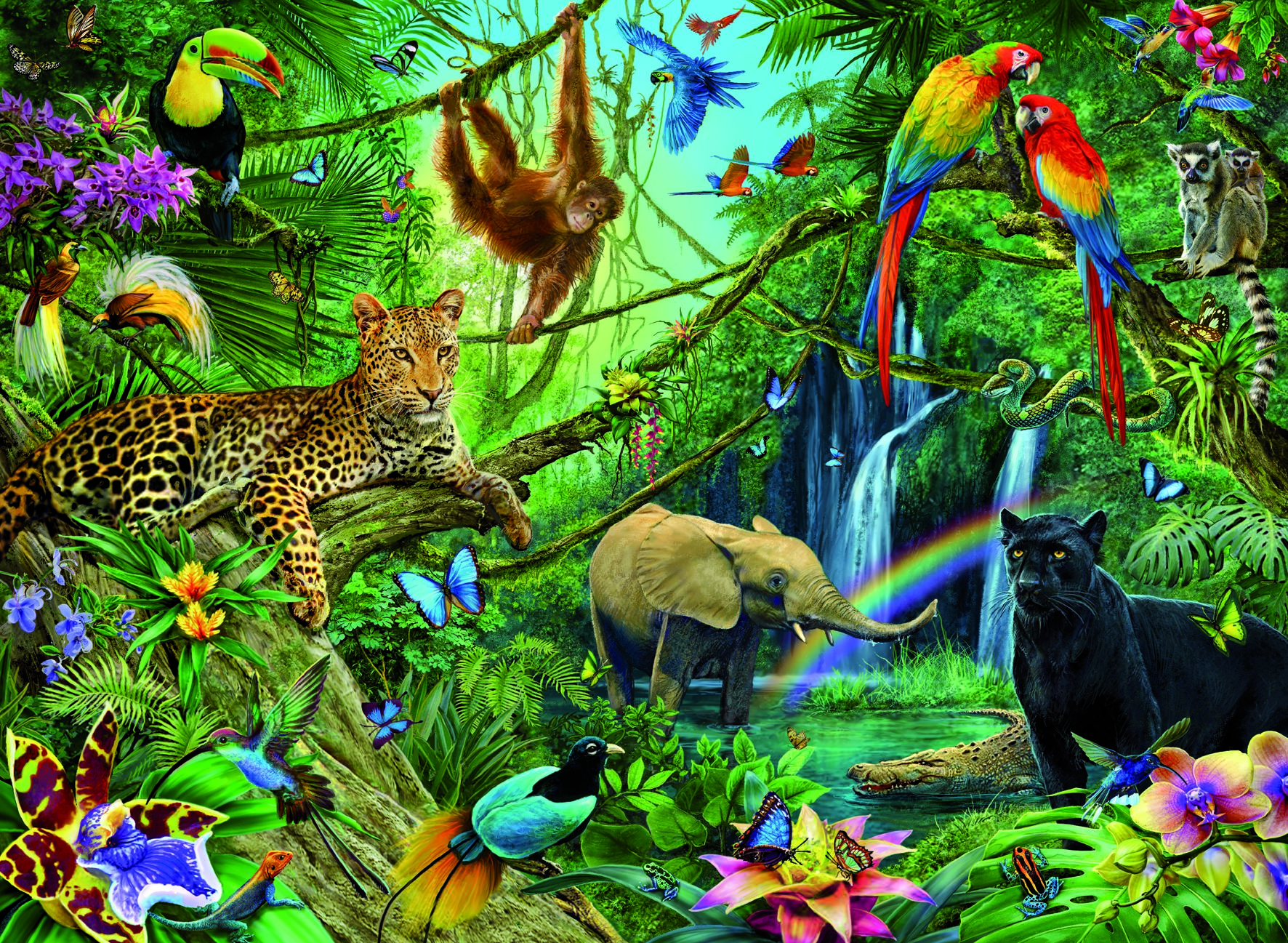 Ravensburger pusle 200 tk Dzungel 2 Ravensburger pusle 200 tk Dzungel - Image 2