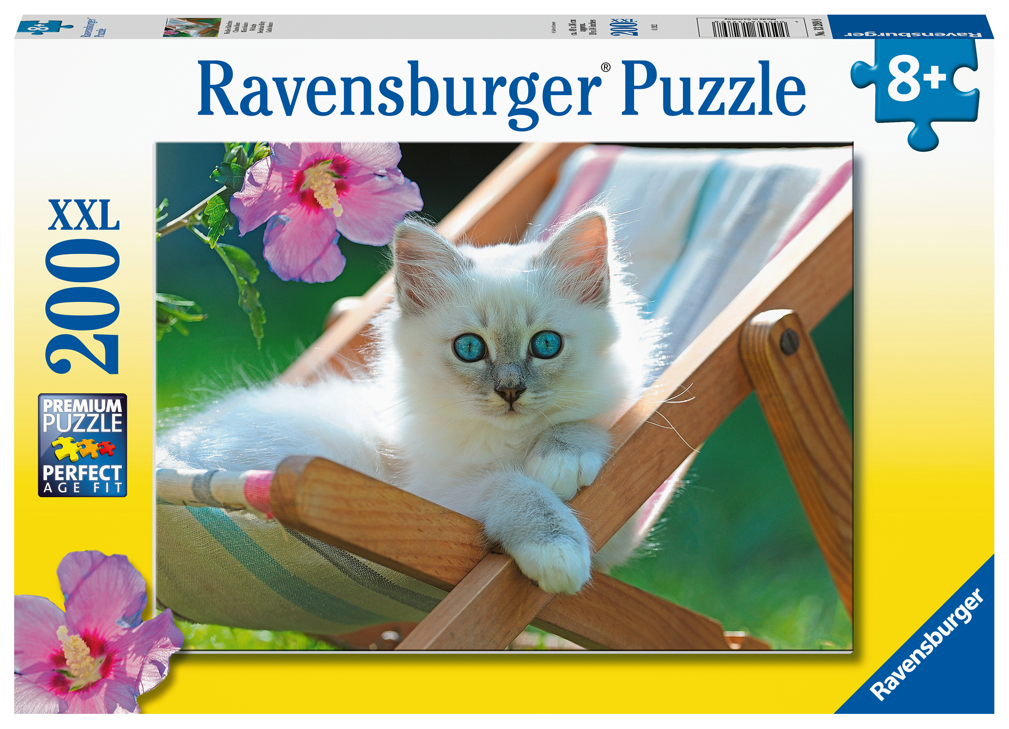 Ravensburger pusle 200 tk Valge kass 1 Ravensburger pusle 200 tk Valge kass