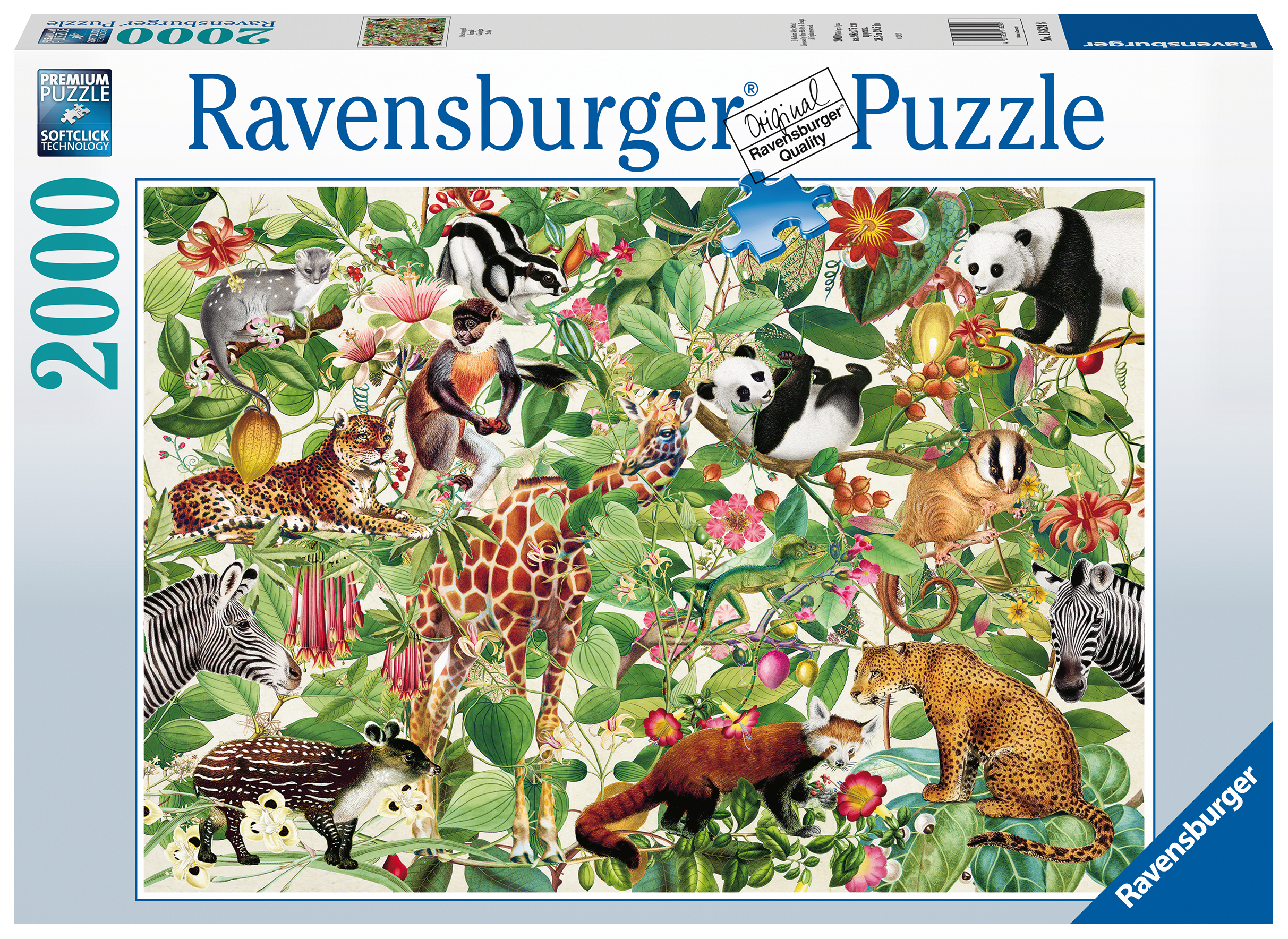 Ravensburger pusle 2000 tk Džungel 1 Ravensburger pusle 2000 tk Džungel