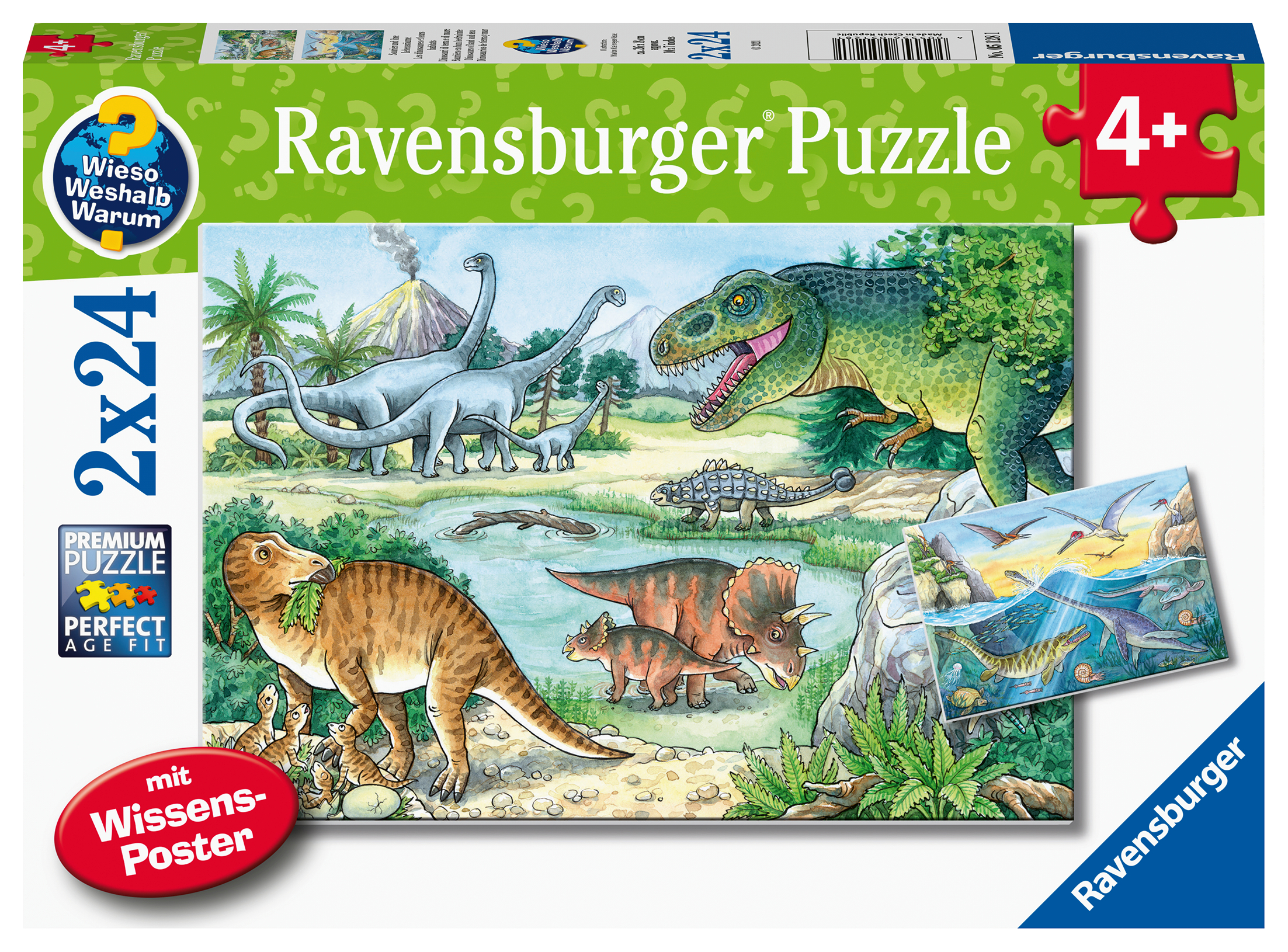 Ravensburger pusle 2x24 tk Eelajaloo dinosaurused 1 Ravensburger pusle 2x24 tk Eelajaloo dinosaurused