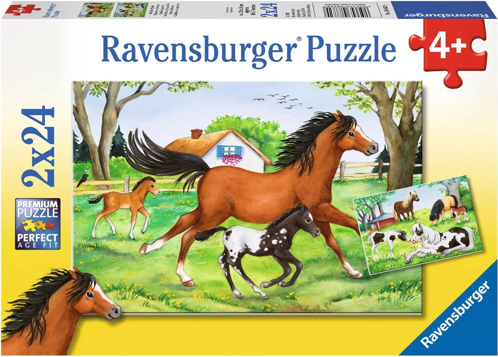 Ravensburger pusle 2x24 tk Hobuste maailm 1 Ravensburger pusle 2x24 tk Hobuste maailm