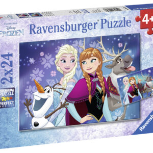 Ravensburger pusle 2x24 tk Lumekuninganna / Frozen - Anna ja Elsa sõbrad