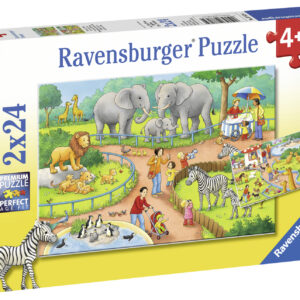 Ravensburger pusle 2x24 tk Päev loomaaias