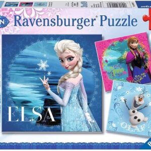 Ravensburger pusle 3x49 tk Disney Lumekuninganna / Frozen