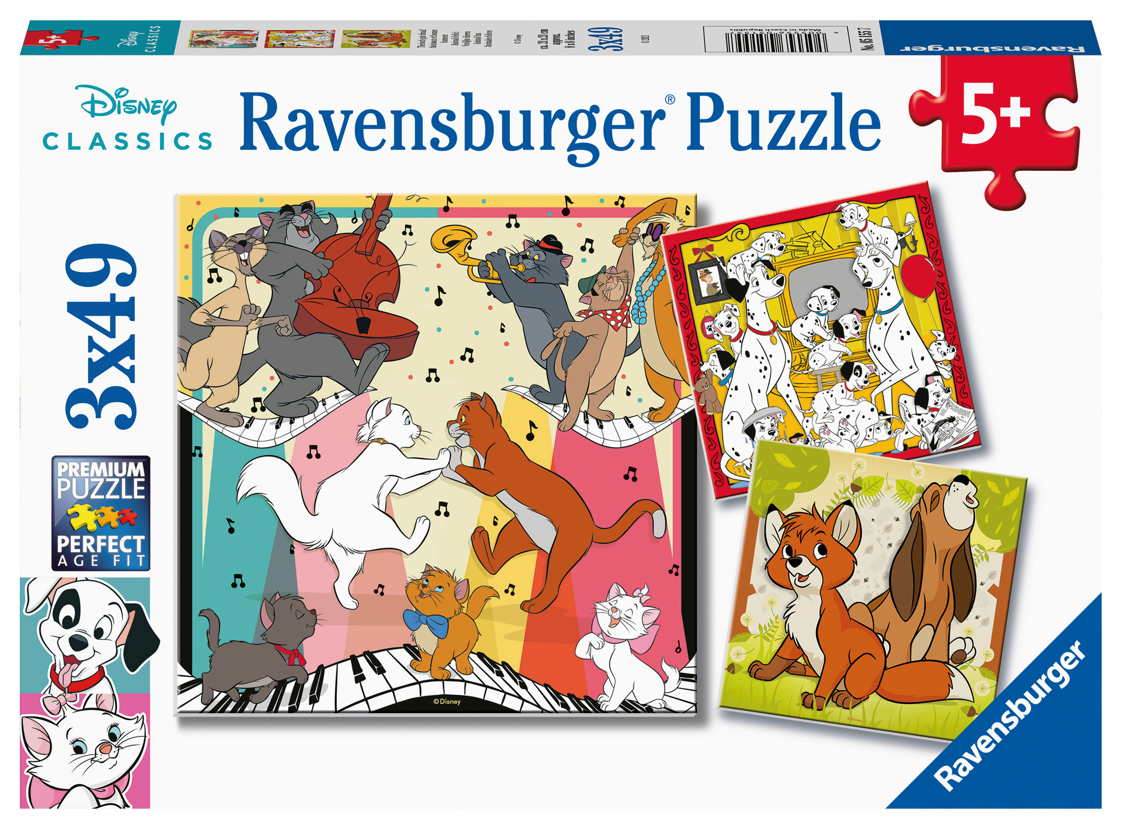 Ravensburger pusle 3x49 tk Disney tegelased 1 Ravensburger pusle 3x49 tk Disney tegelased