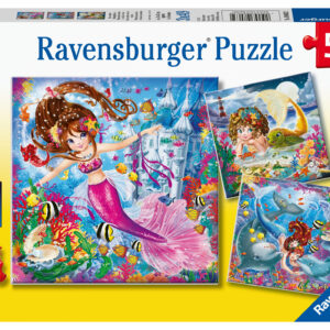 Ravensburger pusle 3x49 tk Kaunid merineitsid