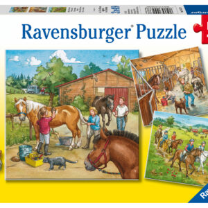 Ravensburger pusle 3x49 tk Päev hobustega