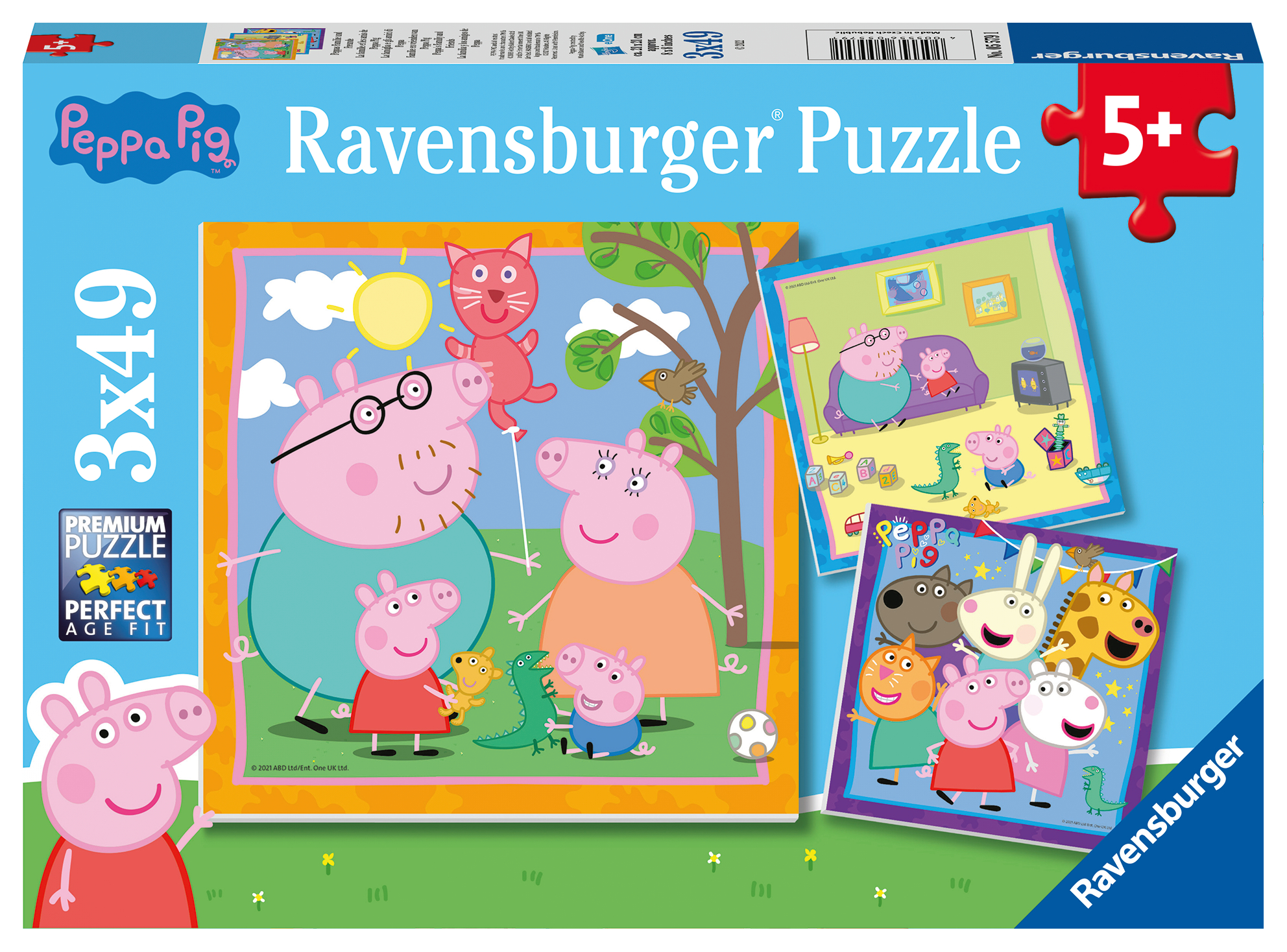 Ravensburger pusle 3x49 tk Peppa Pig 1 Ravensburger pusle 3x49 tk Peppa Pig