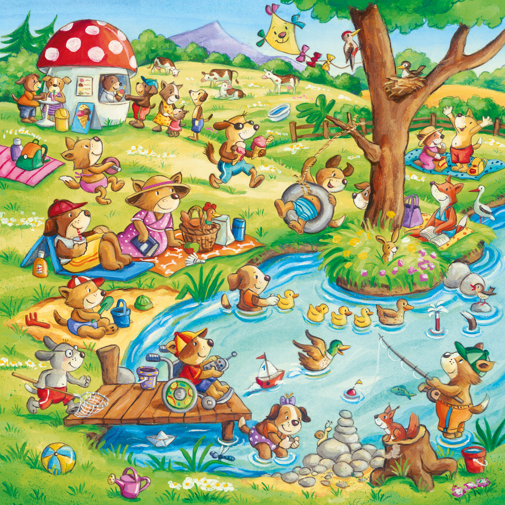 Ravensburger pusle 3x49 tk Puhkus maal 2 Ravensburger pusle 3x49 tk Puhkus maal - Image 2