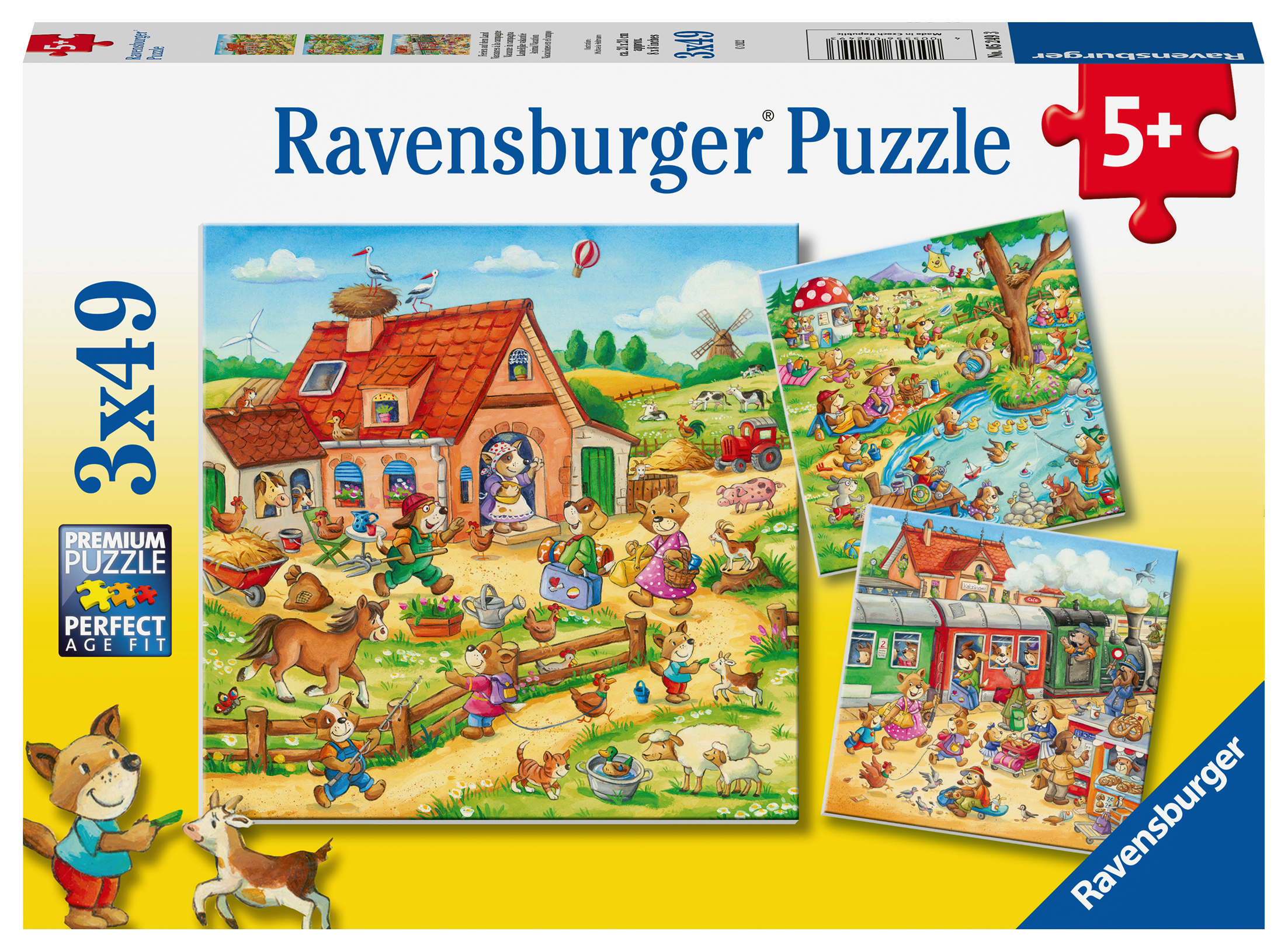 Ravensburger pusle 3x49 tk Puhkus maal 1 Ravensburger pusle 3x49 tk Puhkus maal