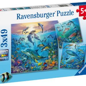 Ravensburger pusle 3x49 tk Veealune maailm