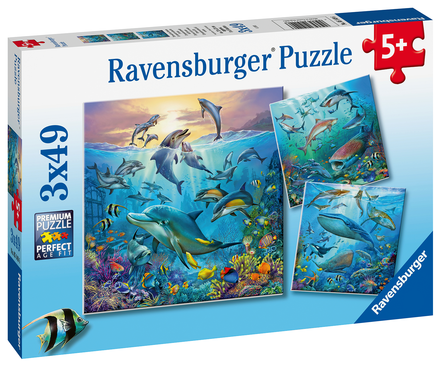 Ravensburger pusle 3x49 tk Veealune maailm 1 Ravensburger pusle 3x49 tk Veealune maailm