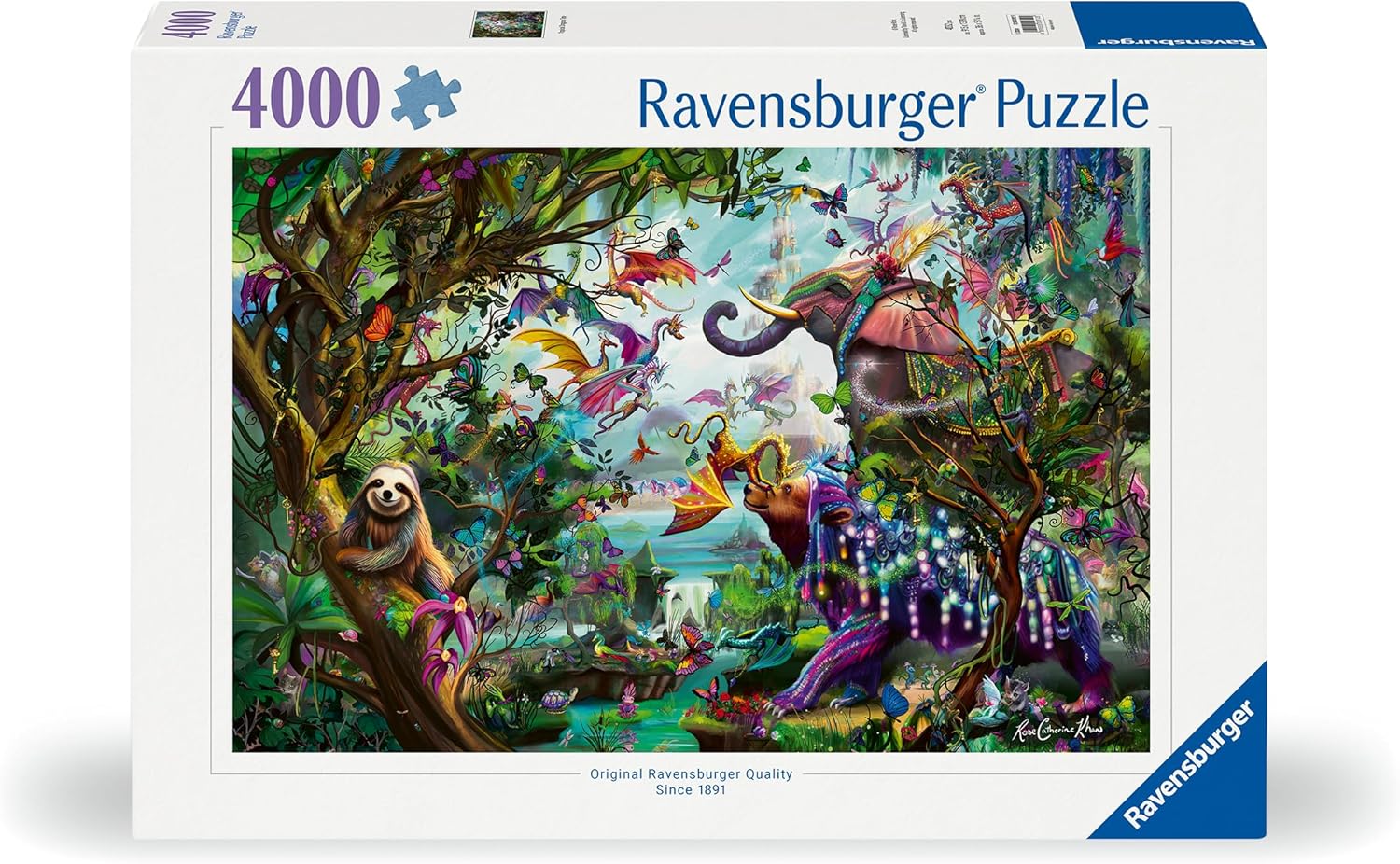 Ravensburger pusle 4000 tk Troopika draakonid
