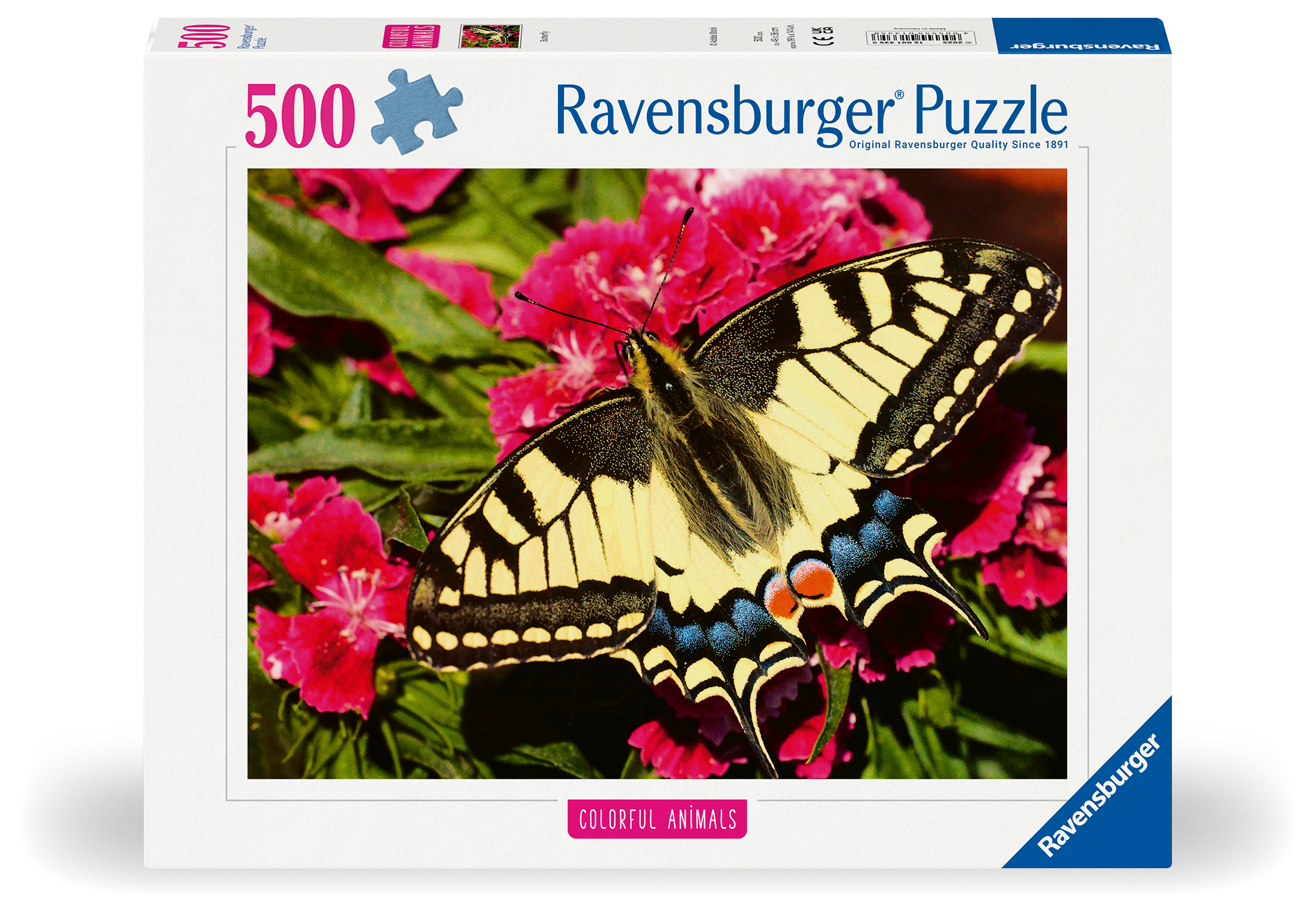 Ravensburger pusle 500 tk Kirev liblikas 1 Ravensburger pusle 500 tk Kirev liblikas